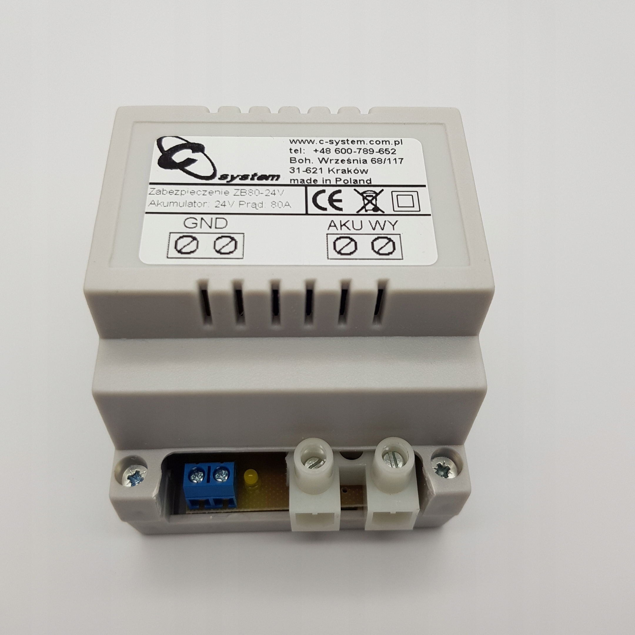 Zabezpieczenie aku 24 V przed rozladowaniem ZB 80 Part number ZB 80