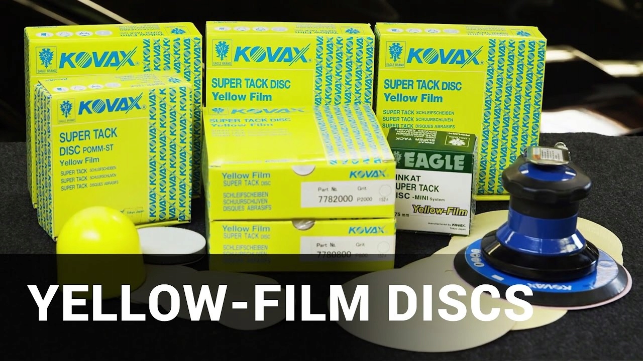KOVAX YELLOW FILM krążek ścierny 150mm P1200 50szt EAN 4934446356390