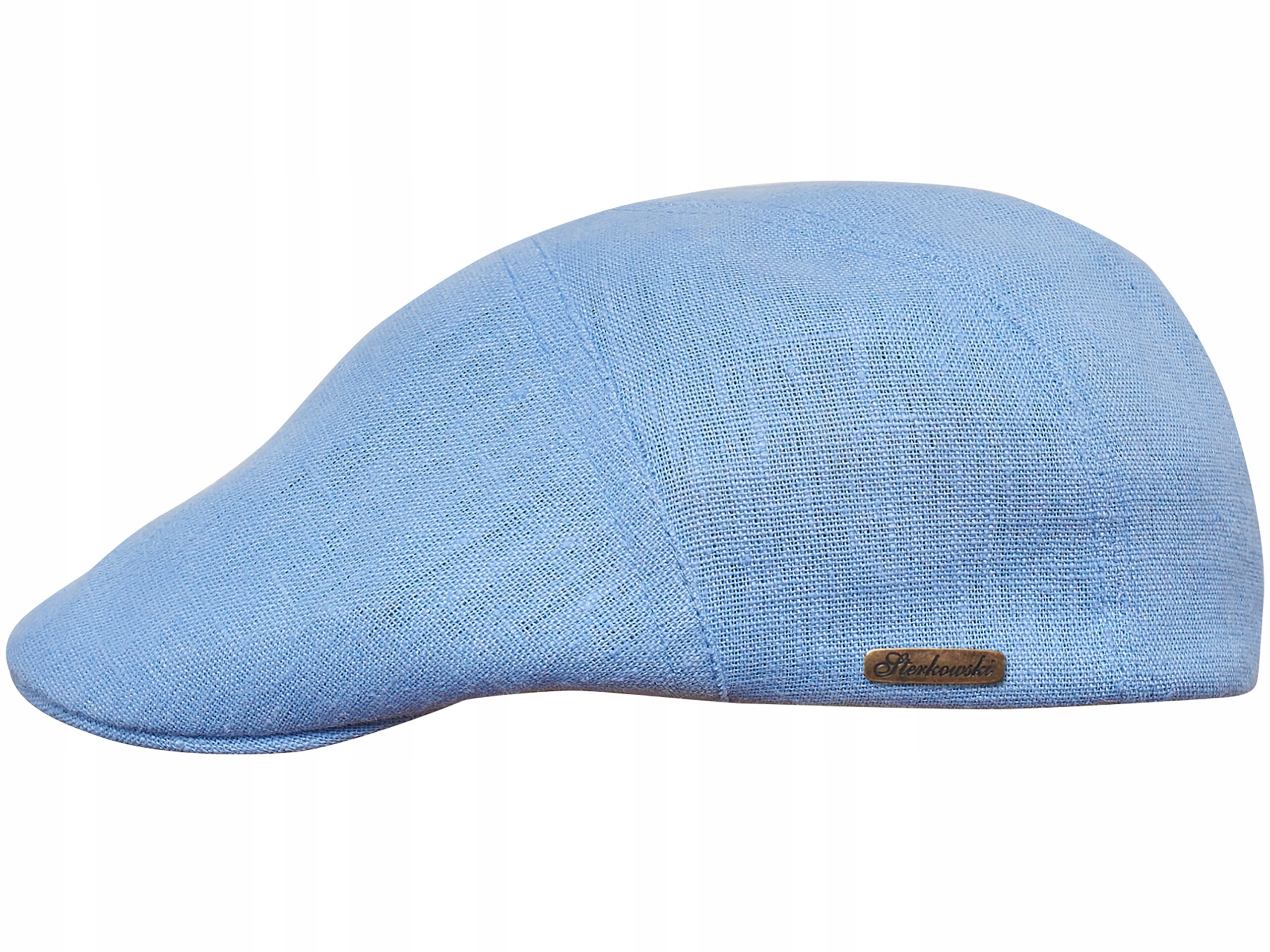 

Kaszkiet Z Lnu Jasnoniebieski Przewiewny Na LATO57