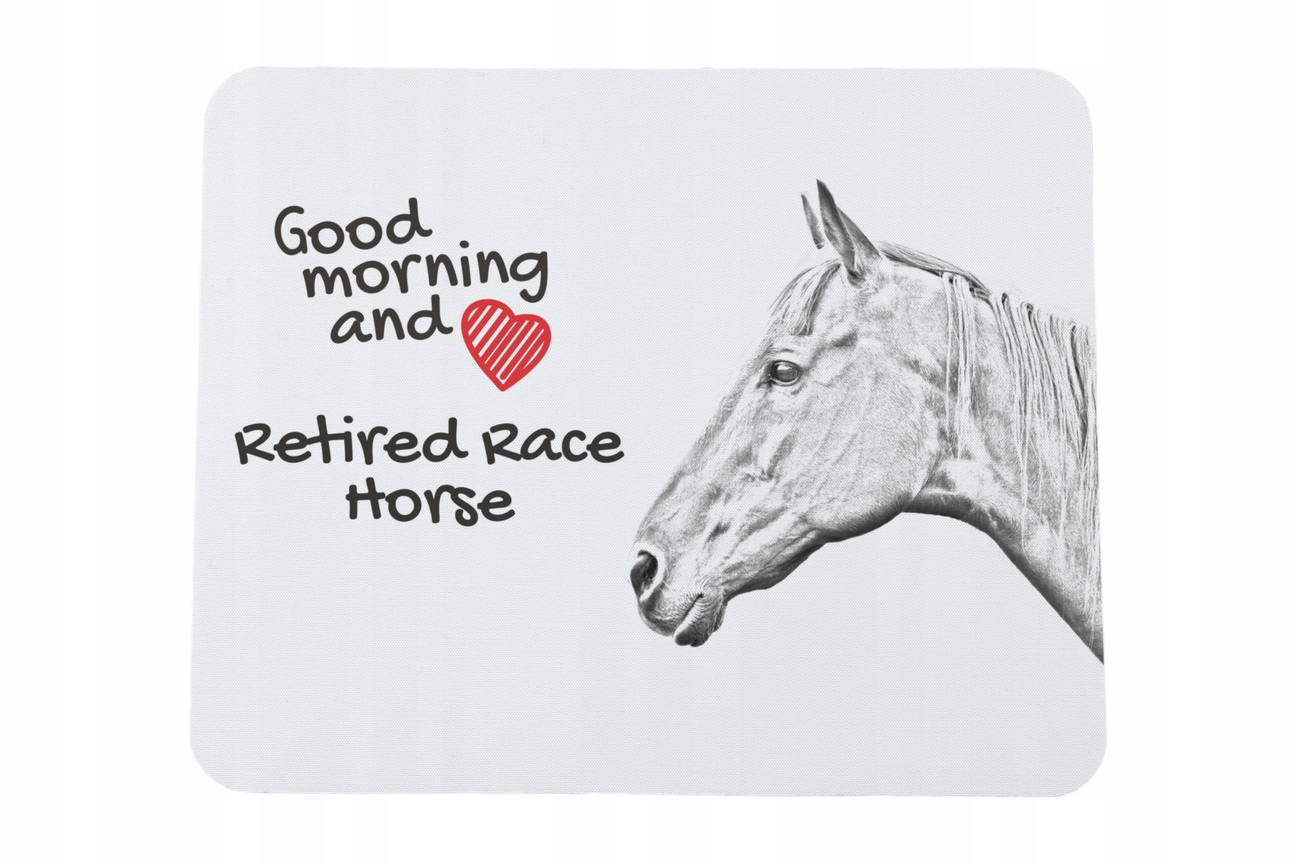 Emerytowany koń wyścigowy podkładka pod myszkę z nadrukiem, personalizowa