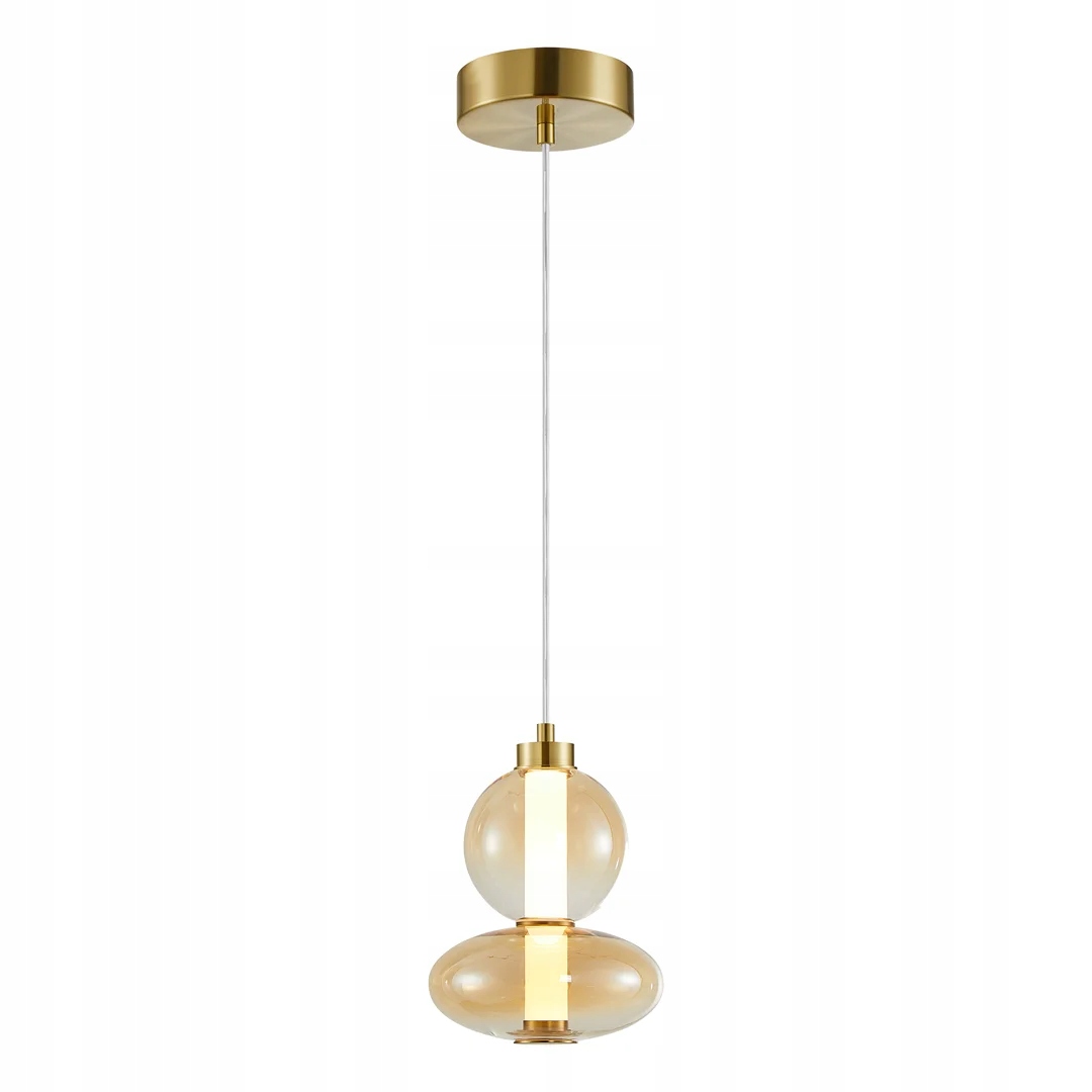 Závesná lampa Led zlatá sklenená teplé svetlo moderná glamour Milagro