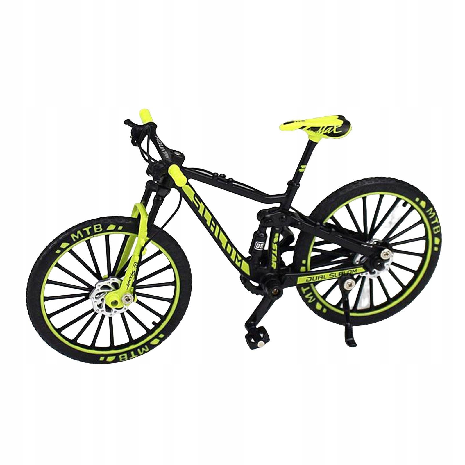 Mini model górski Model roweru na palec Stop 1:10 Model pojazdu 3D Chłopiec zielony Marka KingLine