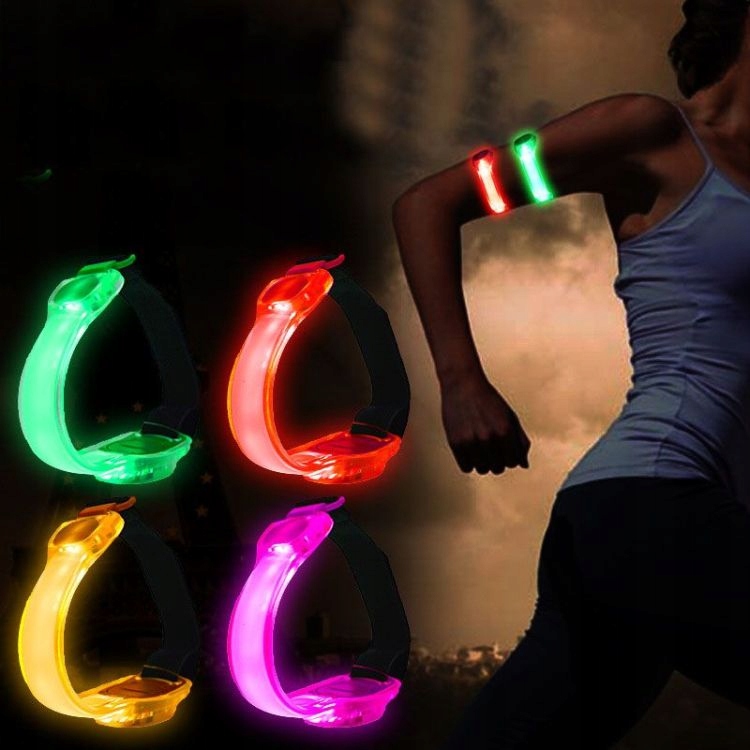 ŚWIECĄCA MIGAJĄCA OPASKA LED na ramię do biegania Marka Avento