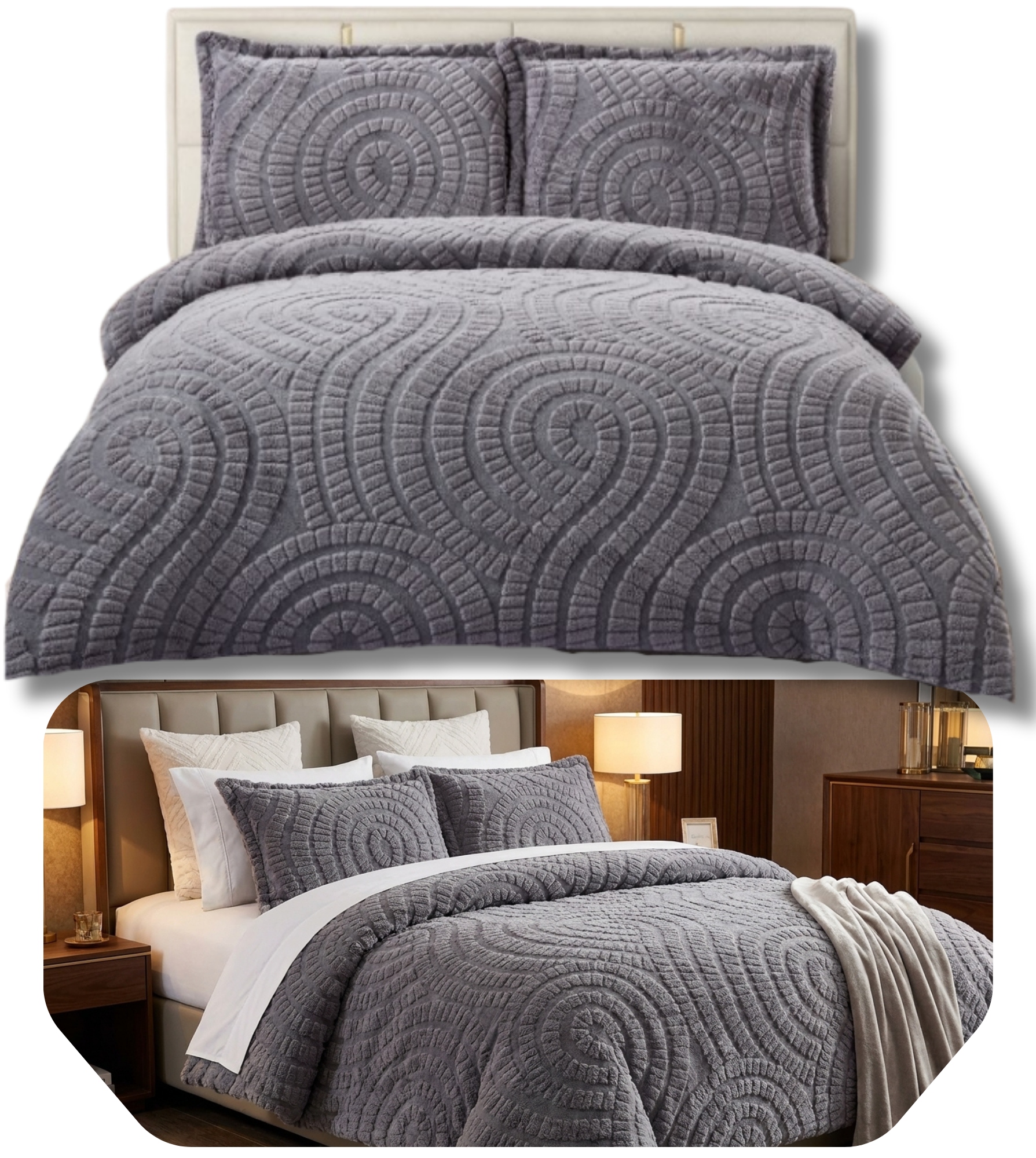 Povlečení Medvídek 160x200 +2x70x80 cm Flanelová nadýchaná měkká sada 3D