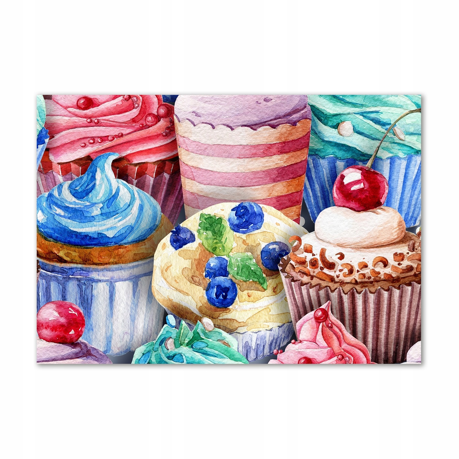 Fotoobraz sklo akryl Barevné muffiny 100 x 70 cm
