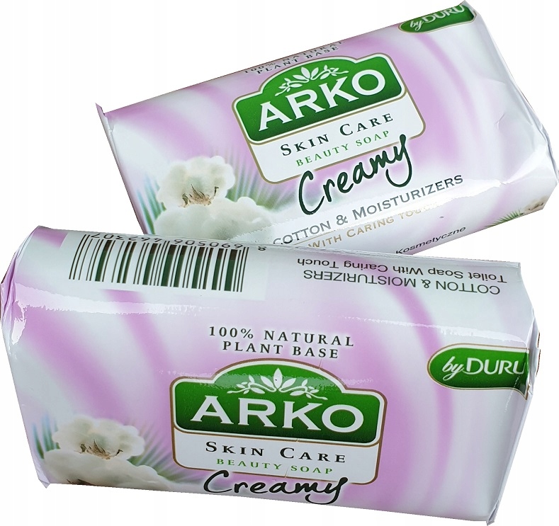 MYDŁO ARKO BAWEŁNA I KREM 90g Nazwa handlowa Arko Skin Care Bawełna i krem Zmiękczające mydło kosmetyczne 90 g