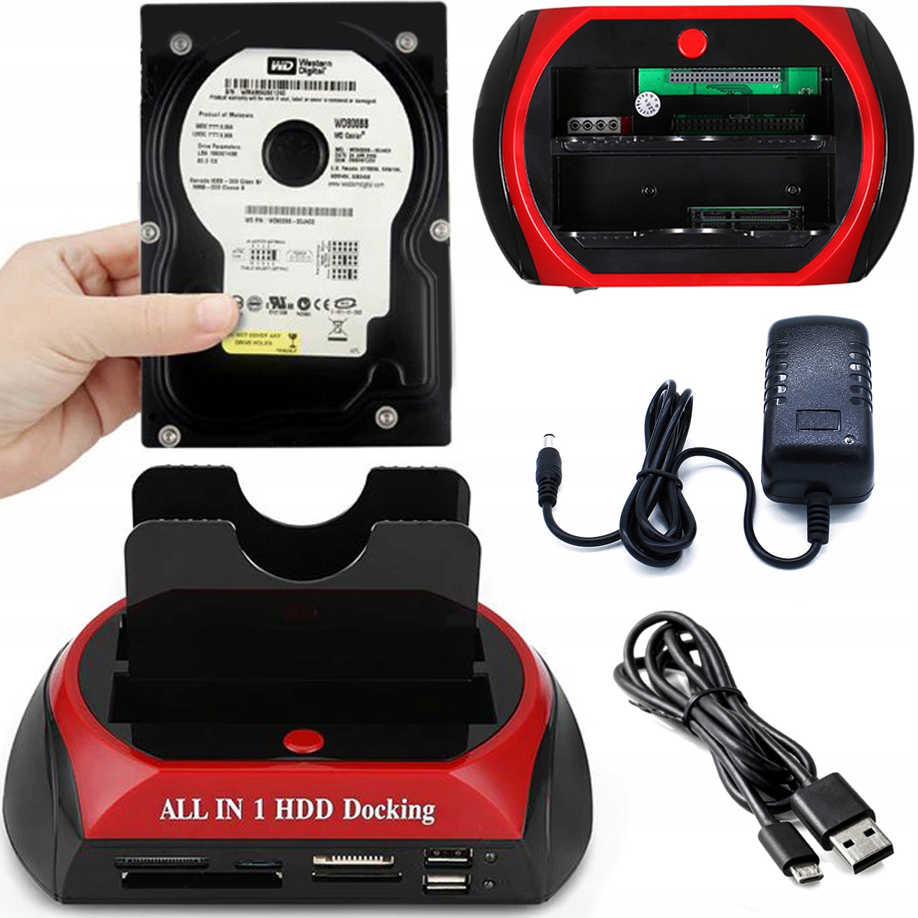 STACJA DOKUJĄCA DYSKÓW SATA ATA IDE HDD SSD USB