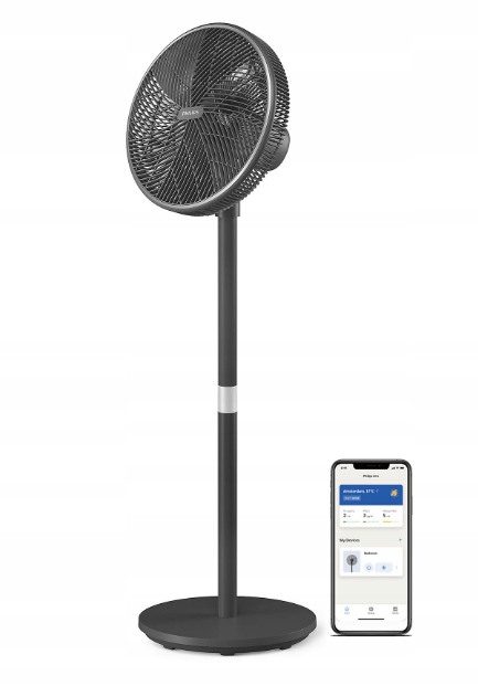 Podlahový ventilátor Philips CX3550/01 48W 46 dB Časovač Aplikácia čierny