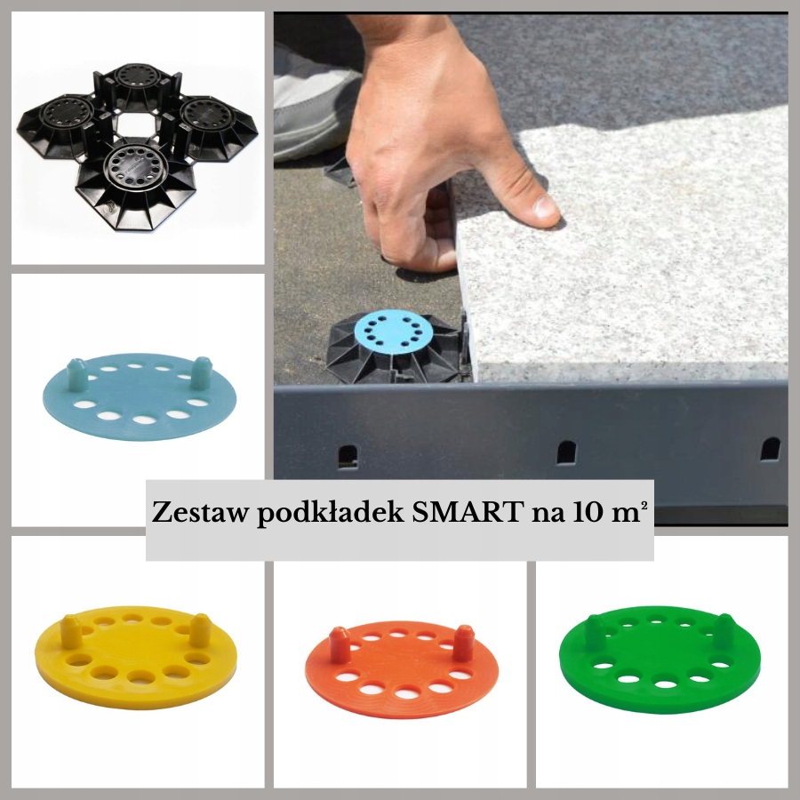 Terasové podložky Smart 2 mm – Set Na 10 m2