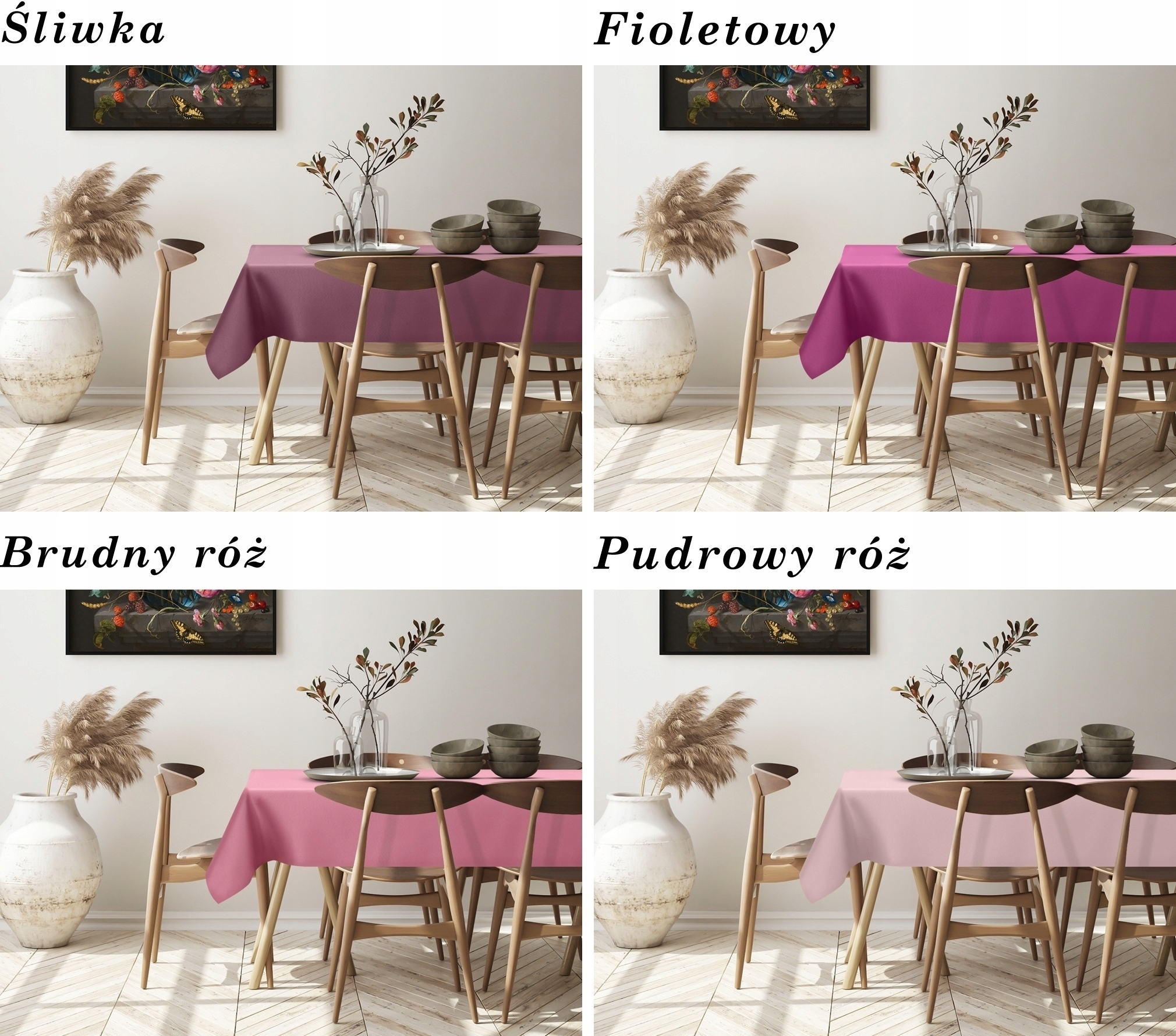 OBRUS PLAMOODPORNY - 4 SEASONS - KOLORY 150X420 CM Wzór dominujący gładki