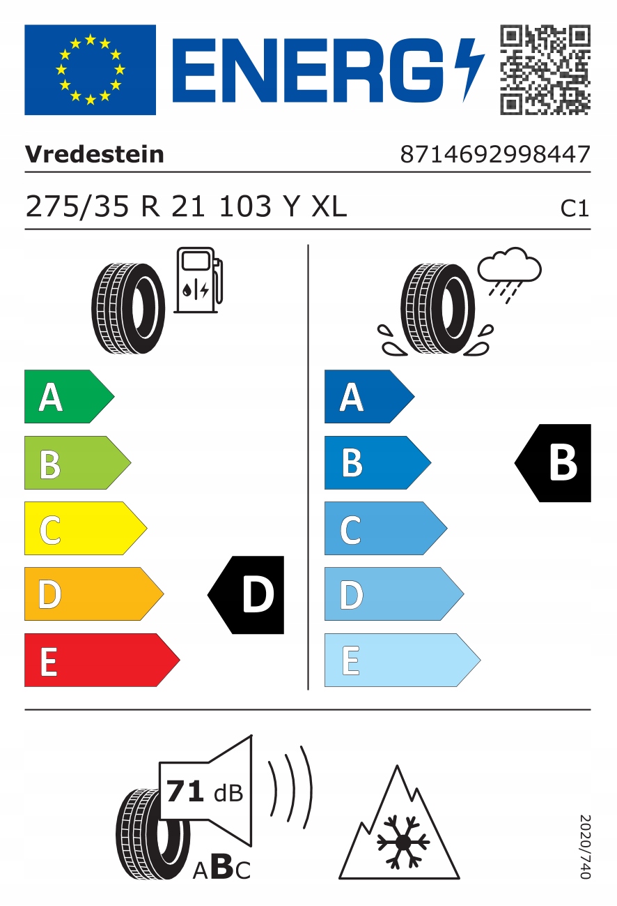 2x OPONY ZIMOWE 275/35R21 Vredestein Wintrac Pro+ Model Wintrac Pro+