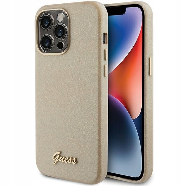 Originální Pouzdro Guess pro iPhone 15 Pro GUHCP15LPGMCSD 6.1" zlaté/light gold