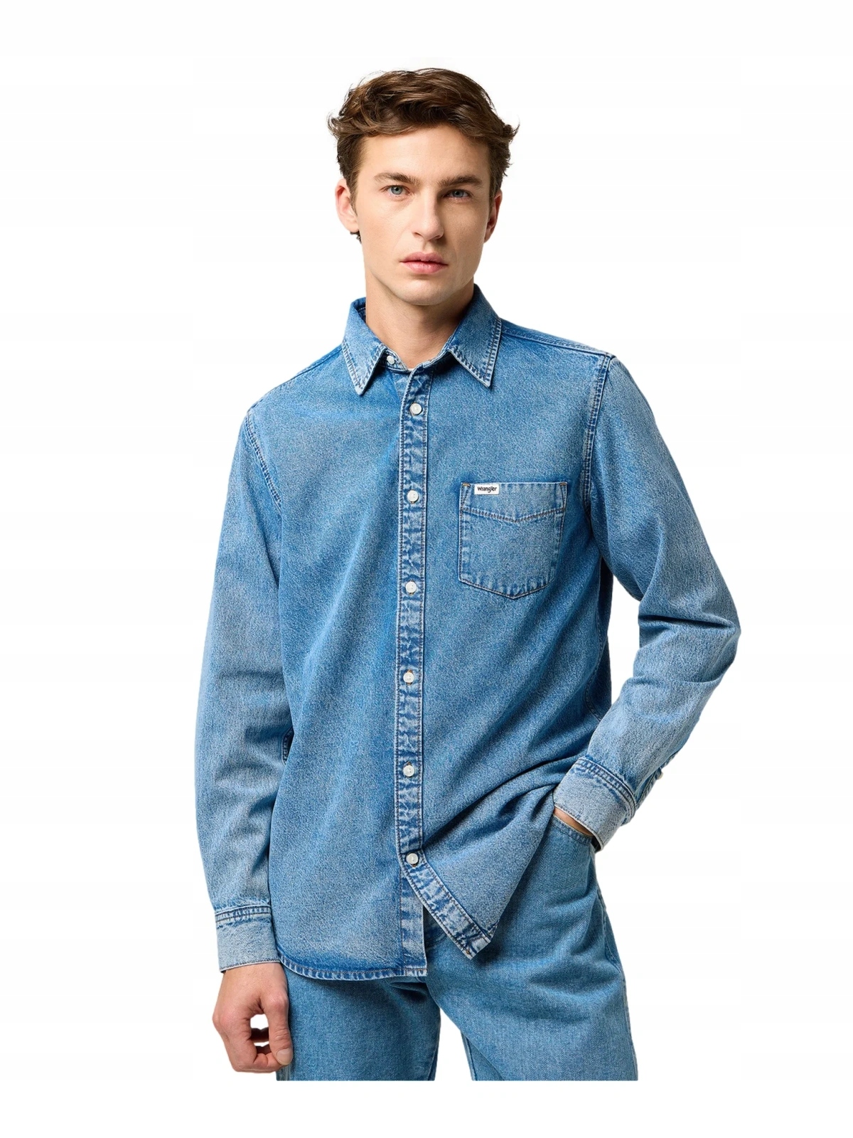 Džínová košile Wrangler 1 Pkt Shirt Indigo 112371549 Valley XXL