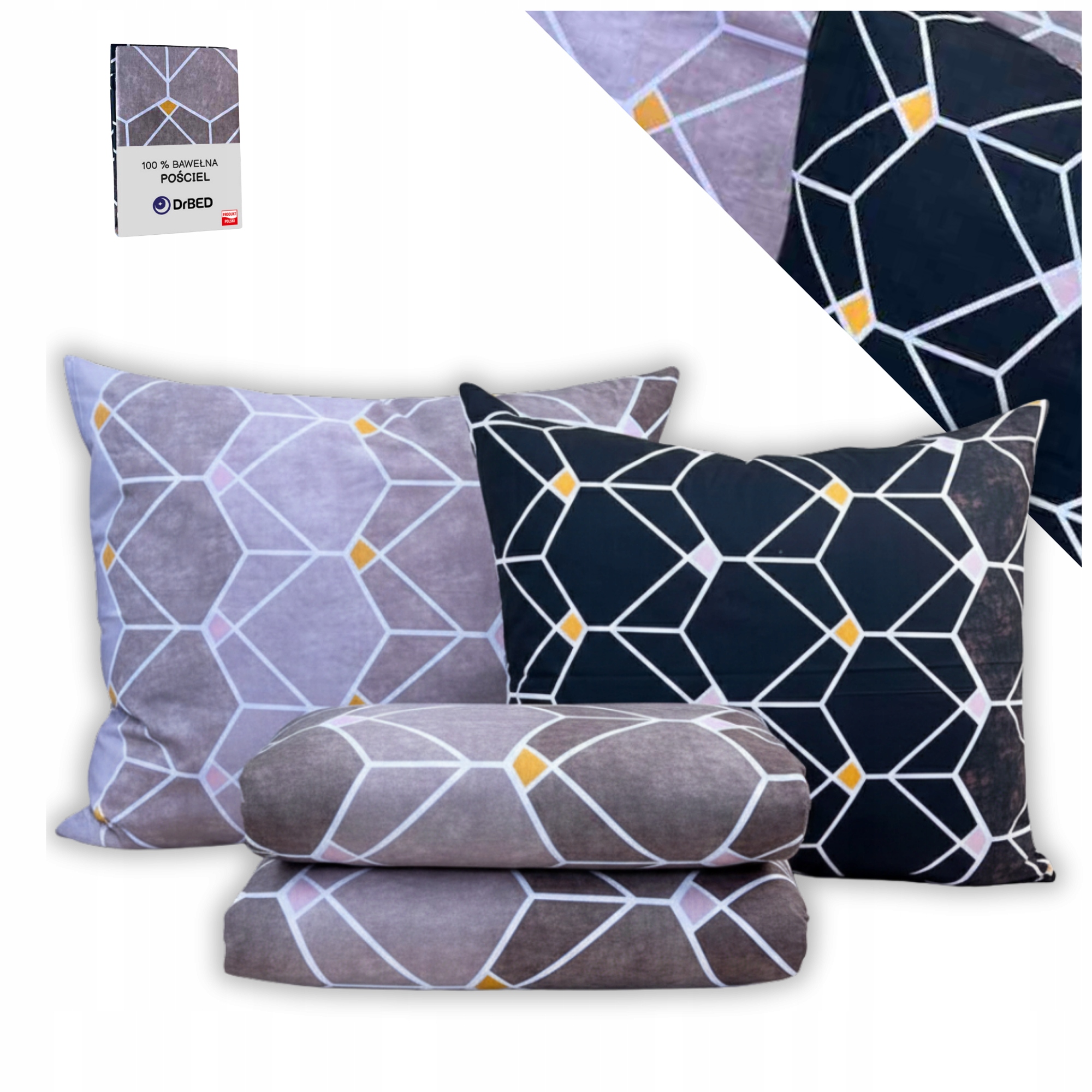 Komplet Pościeli 180x200 Bawełna Wysokogatunkowa na Zamek Miękka Polska