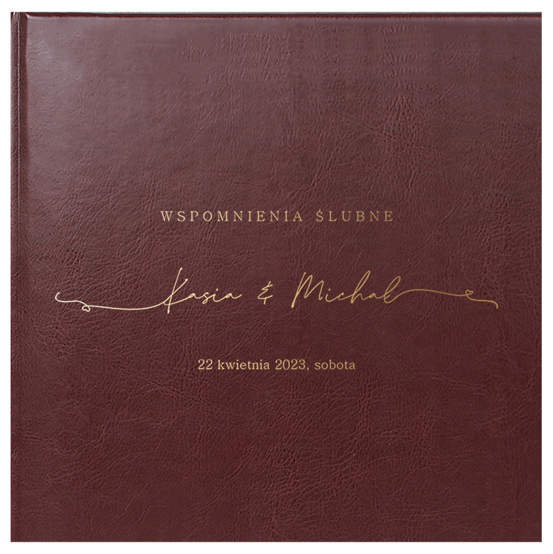 Album na zdjęcia ślubne brązowy 30 kart klasyczny dla pary