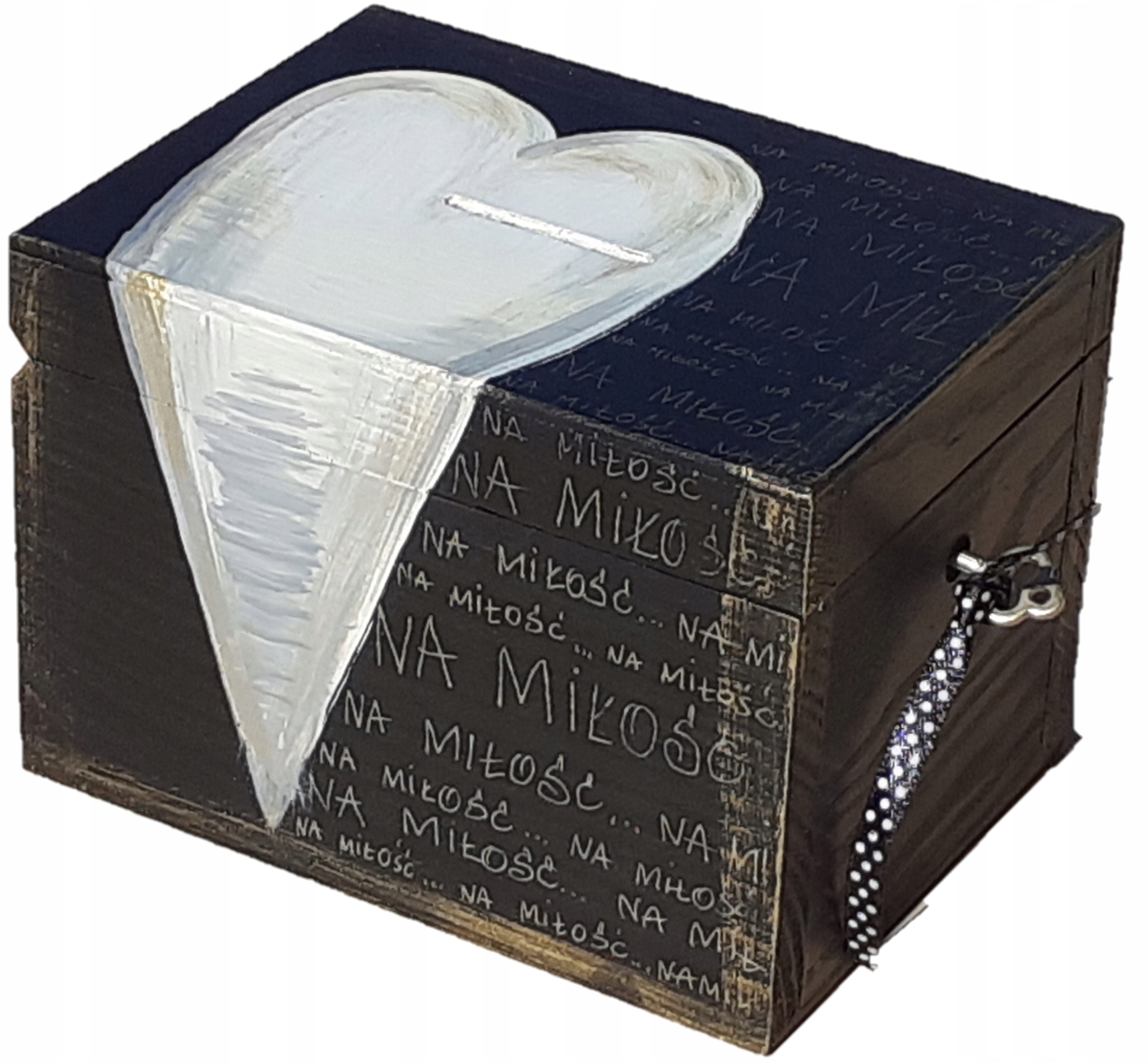 Dřevěná pokladnička klíček Hand Made pro Lásku