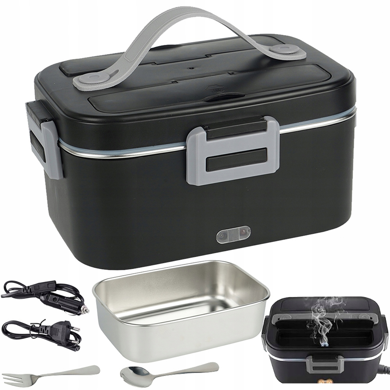 Vyhřívaný Obědový Box 75 W S Dvojitými Napájecími Zdroji Pro Auto I Domácnost