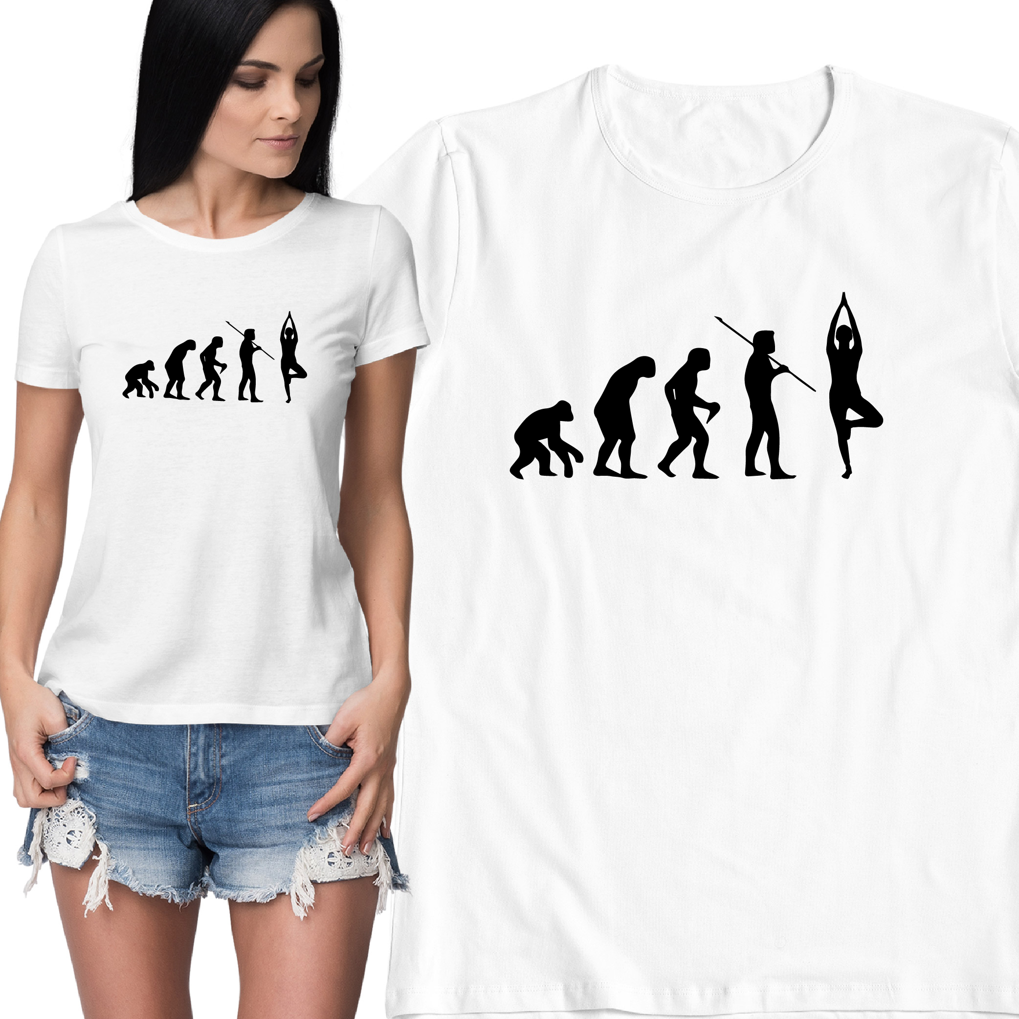 

Koszulka Ewolucja Śmieszny Tshirt Medytacja Yoga
