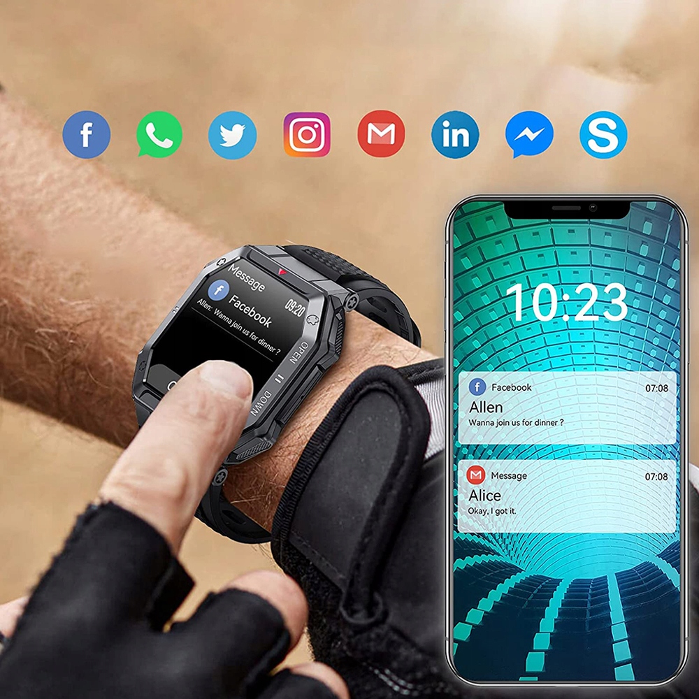 Smartwatch Bluetooth K55 Monitor Serca i Ciśnienia Fitness Tracker Marka Inna marka