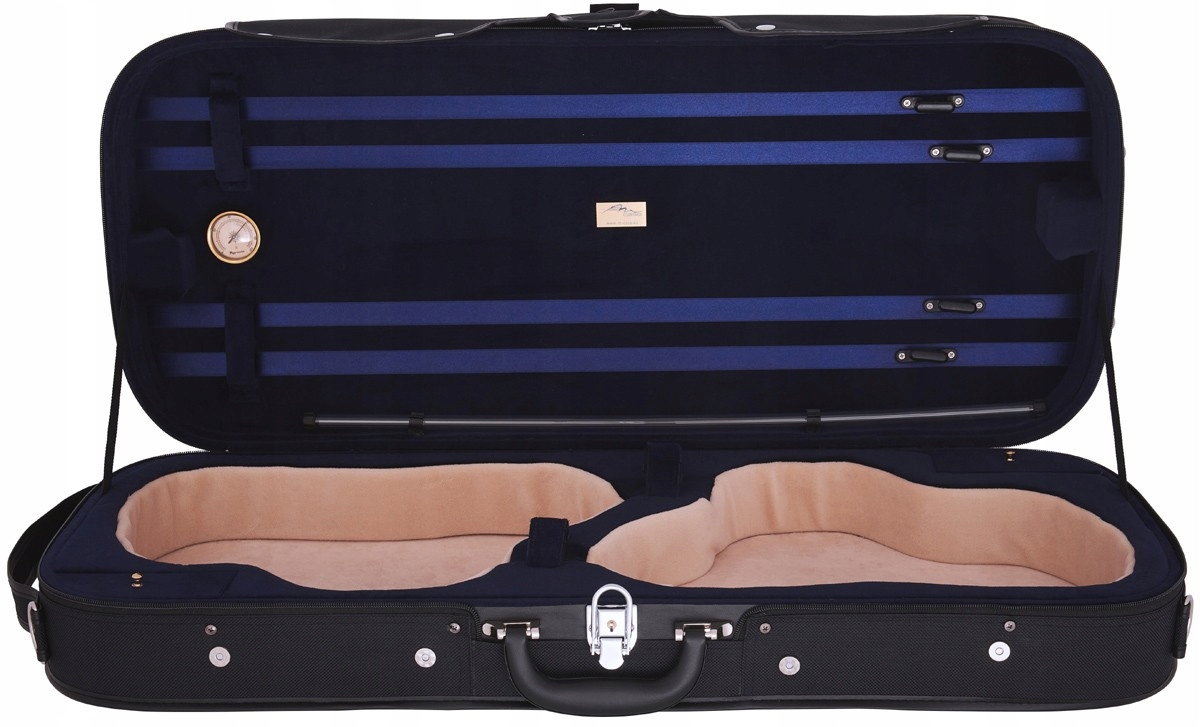 Dvojité houslové pouzdro pro housle 4/4 Classic M-case Černá Granátová barva