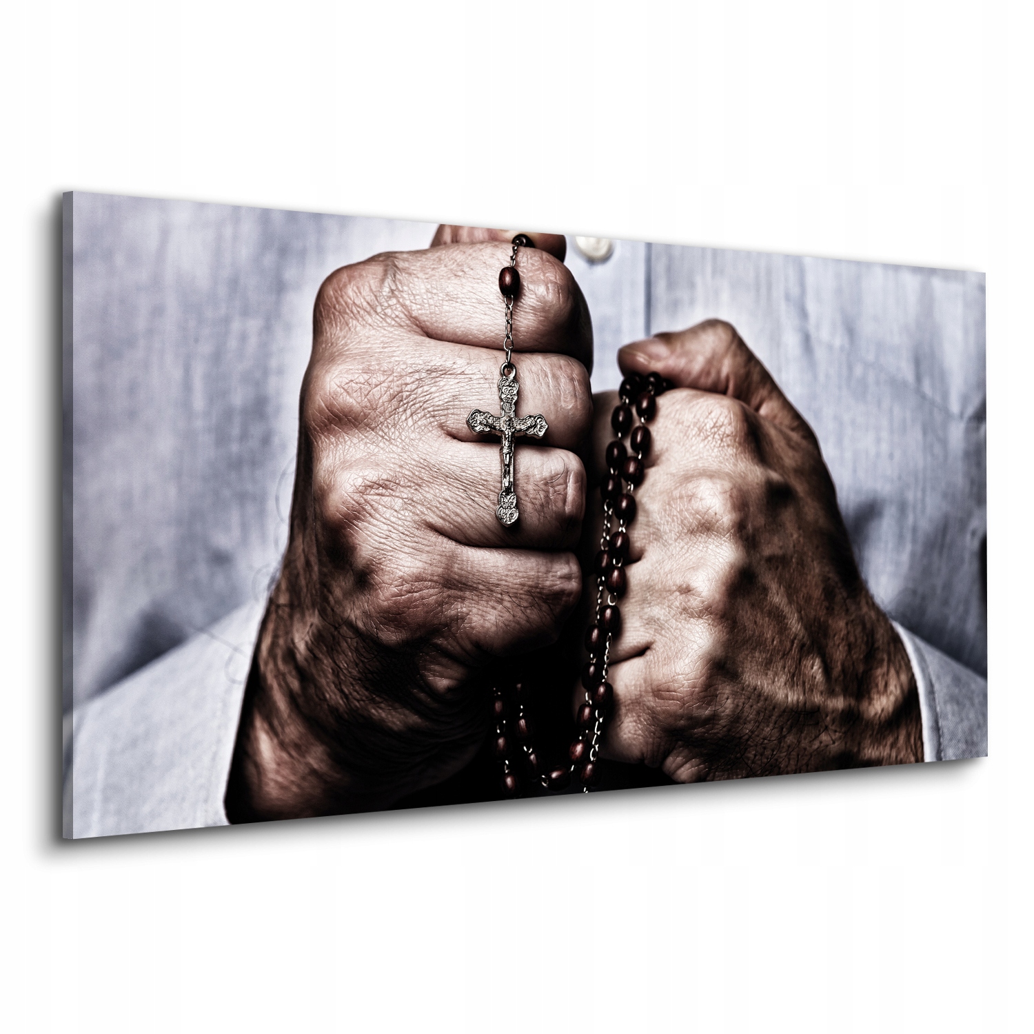 

prostokąt Foto-obraz canvas różaniec dłonie 120x60