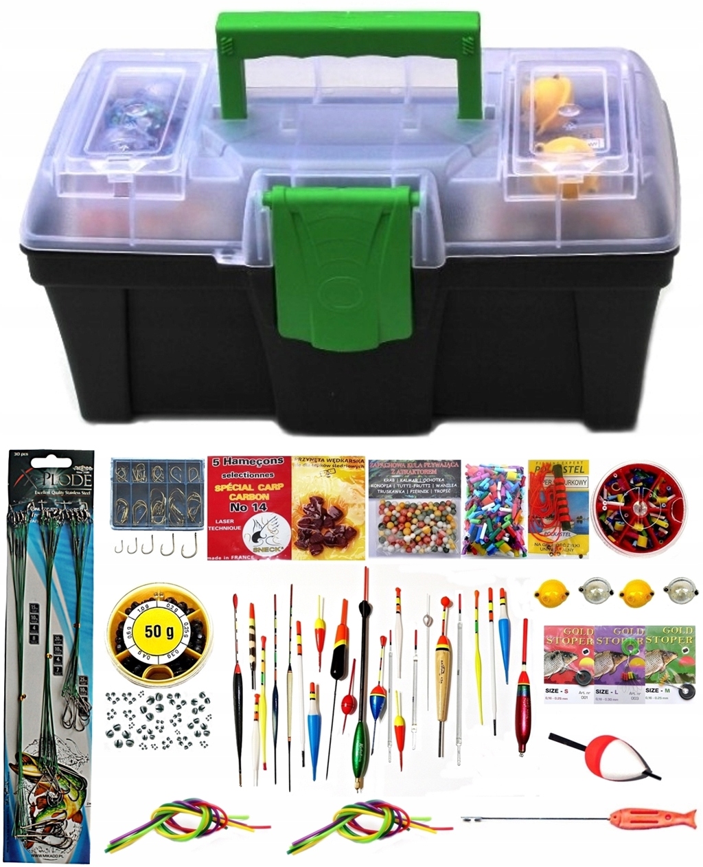 791 AKCESORIÓW WĘDKARSKICH + SKRZYNKA - Z6