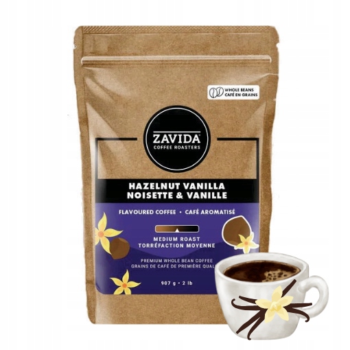 Zavida Waniliowo Orzechowa 907g kawa ziarnista smakowa