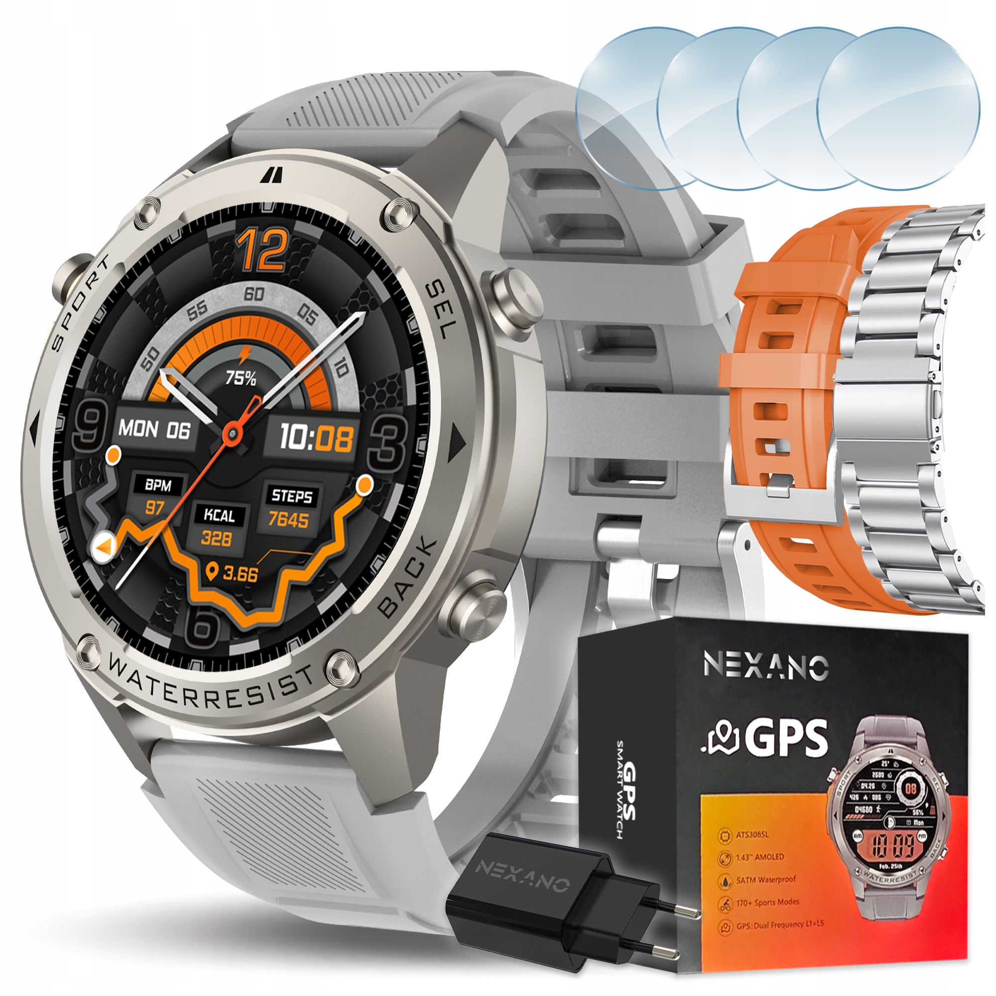 Smartwatch Zegarek Gps Męski Wodoodporny IP69K Rozmowy Sport Smart Watch