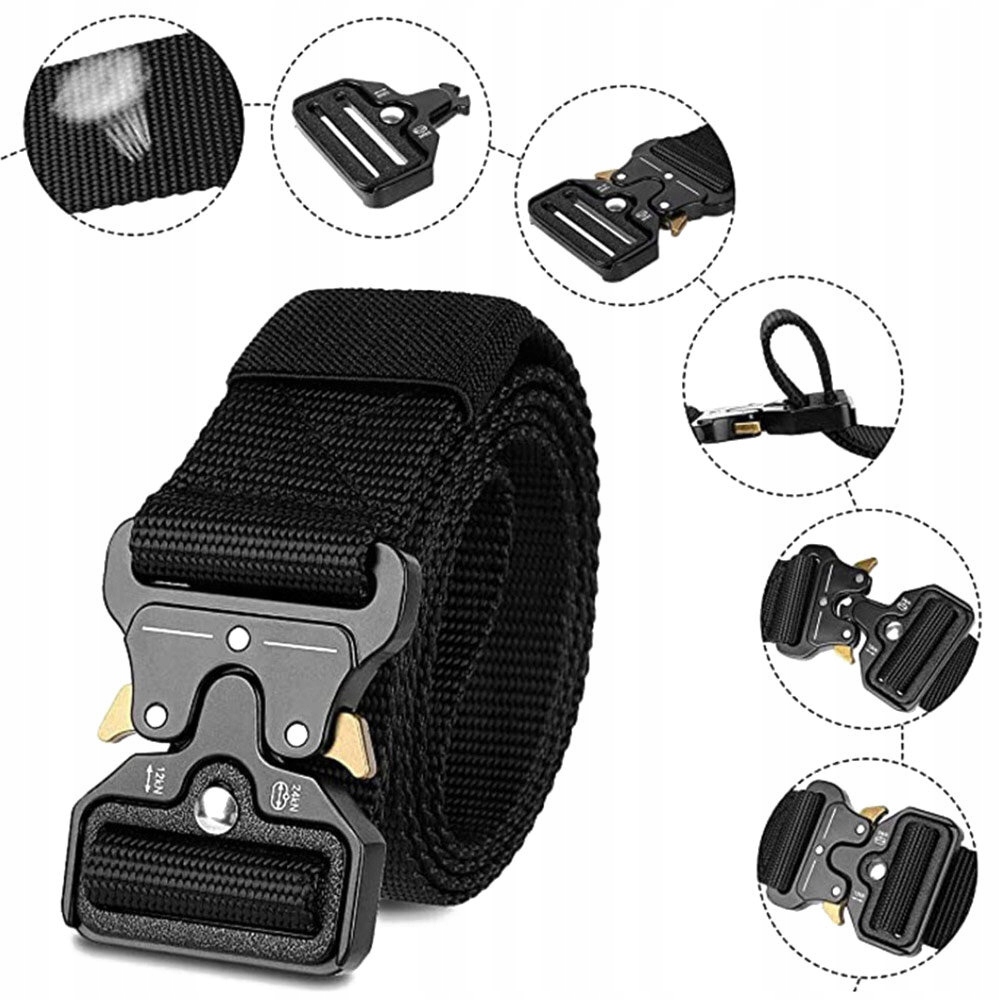 PASEK pas PARCIANY TAKTYCZNY QR mocny MĘSKI do SPODNI SURVIVAL Rodzaj klamry zaciskowa