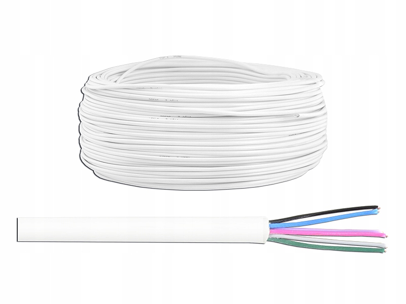 

Kabel domofonowy alarmowy 6x0.5 Cca 100m