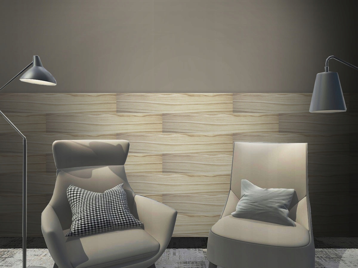 PANELE SUFITOWE KASETONY JASNE DREWNO ORZECH P12 Szerokość produktu 16.7 cm