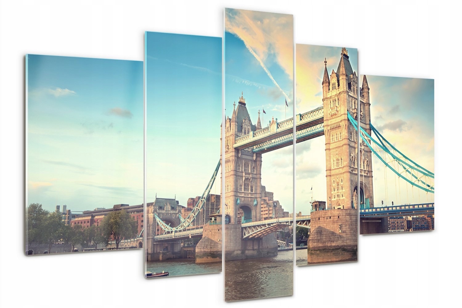 Obraz na skle triptych Tower bridge Londýn