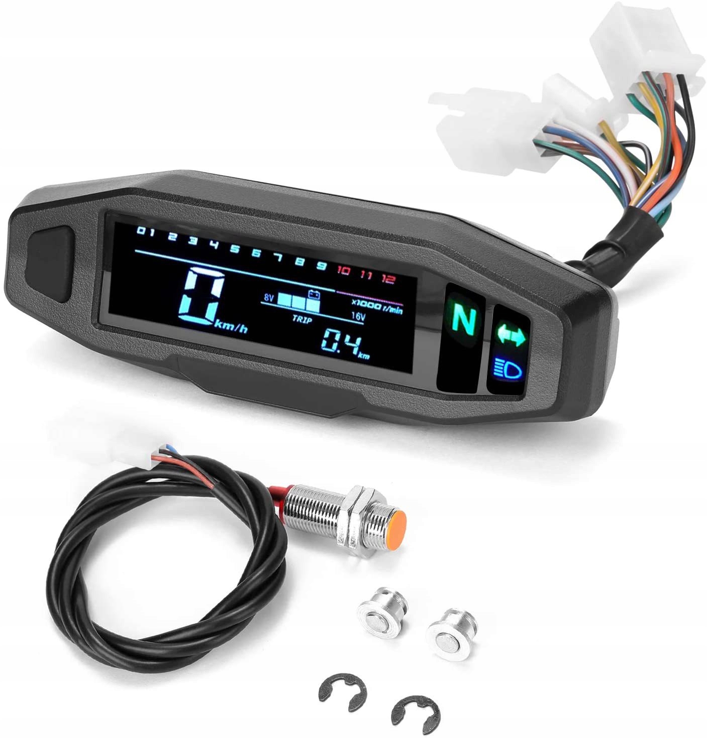 

Uniwersalny Prędkościomierz Motocyklowy LCD 4 w 1