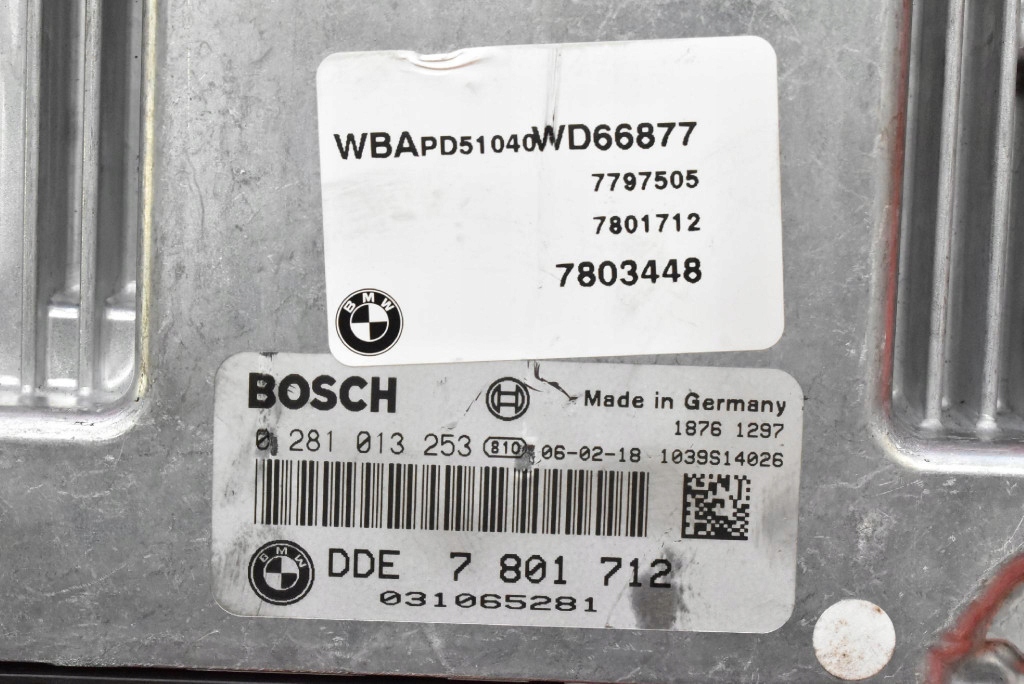 control unit computer of the engine DDE7801712 BMW X3 E83 3.0 D 218 KM xDRIVE 03-06