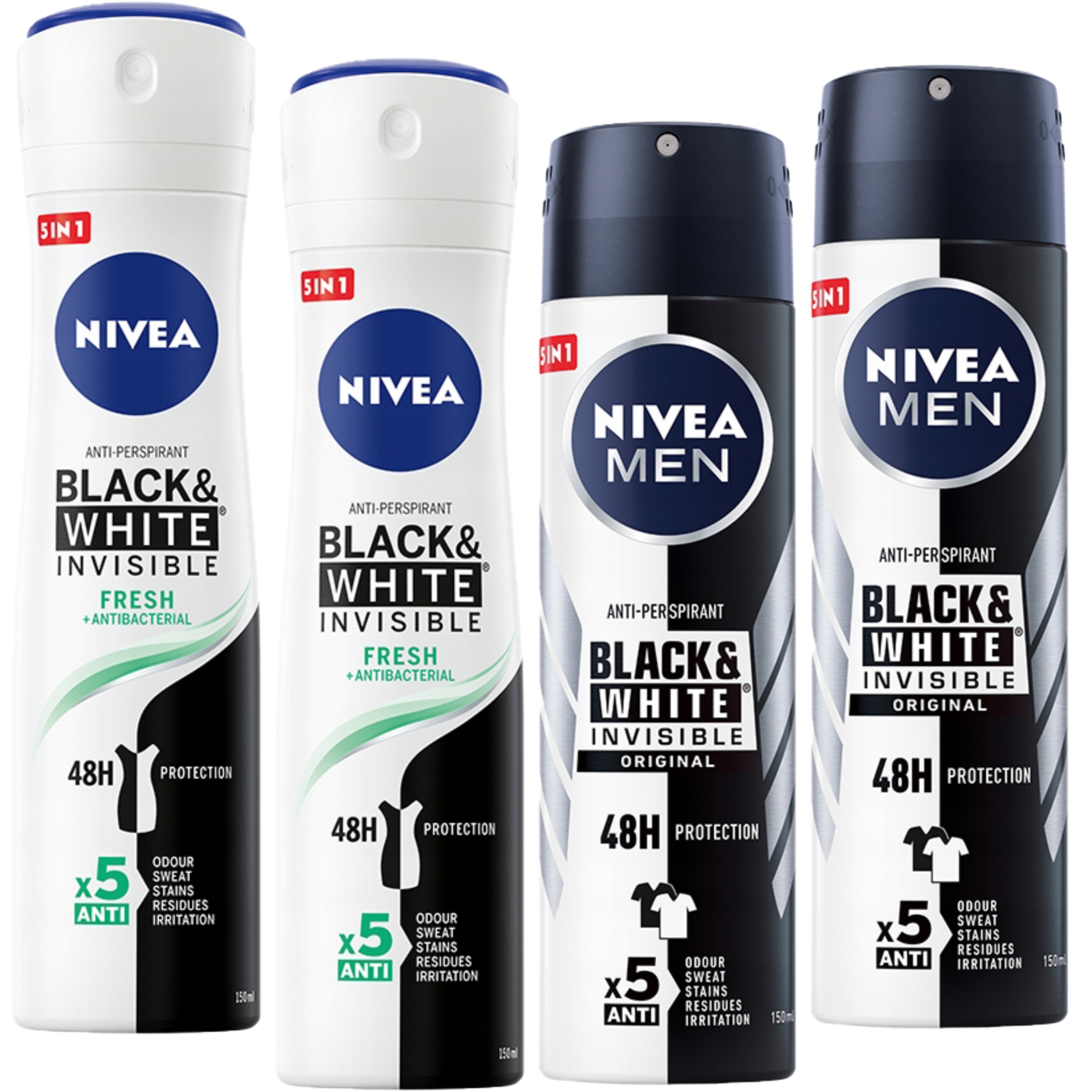 

Nivea Antyperspirant Invisible zestaw 4*150ml