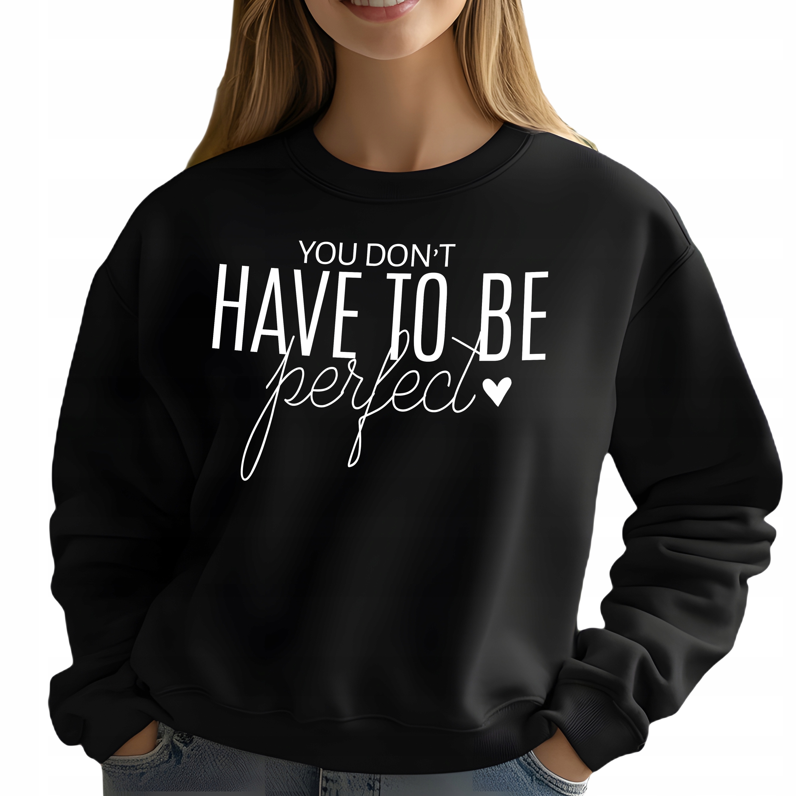 Mikina Dámská Černá Don't Be Perfect Jako Dárek Motivační Citáty Velikost S