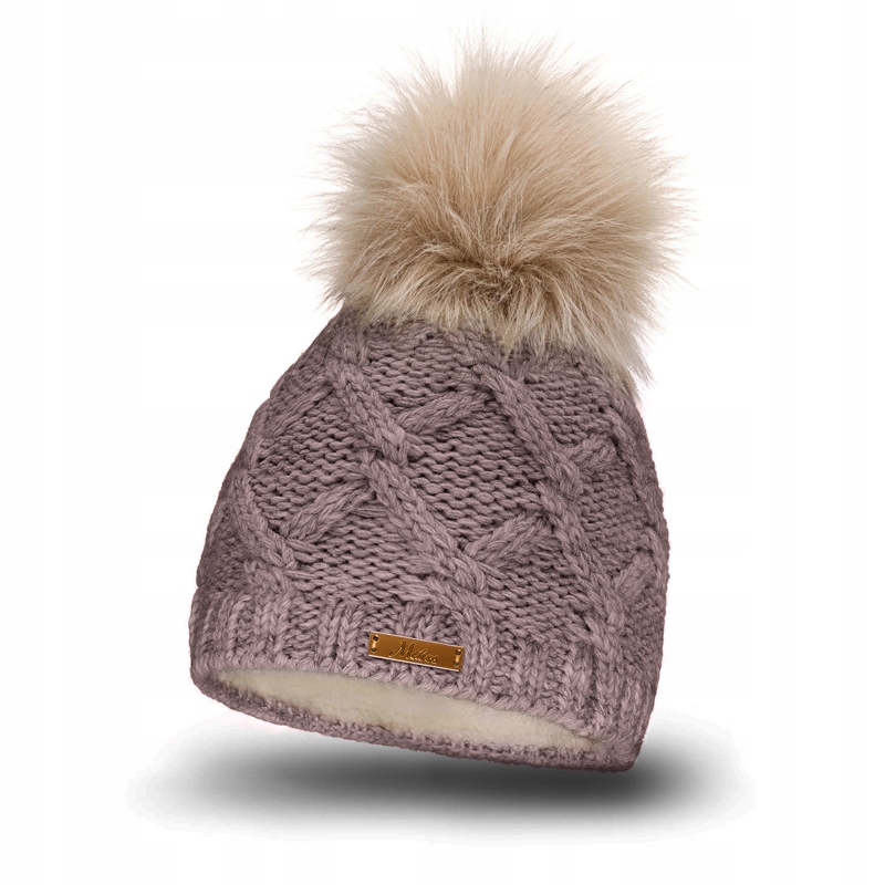 

Mikos czapka zimowa damska podwójna z pomponem 682