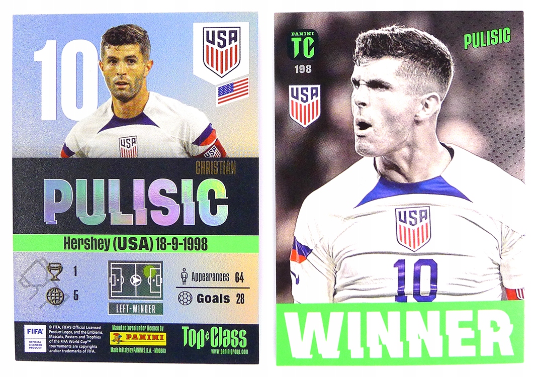Karty piłkarskie Panini Top Class 2024 Winner 198 Christian Pulisic (usa)