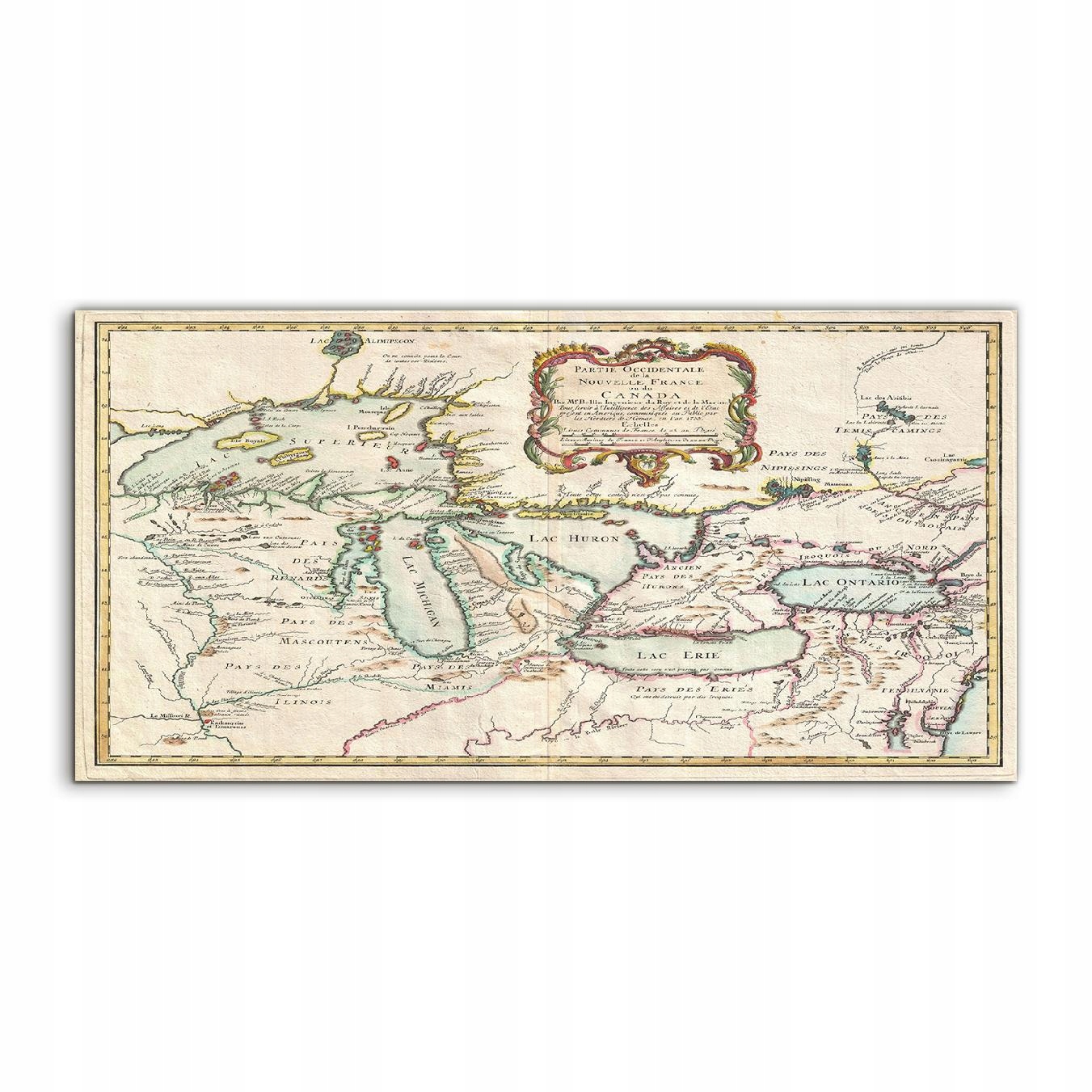 

Obraz akryl 100x50 nowoczesny Mapa Bellin Kanada