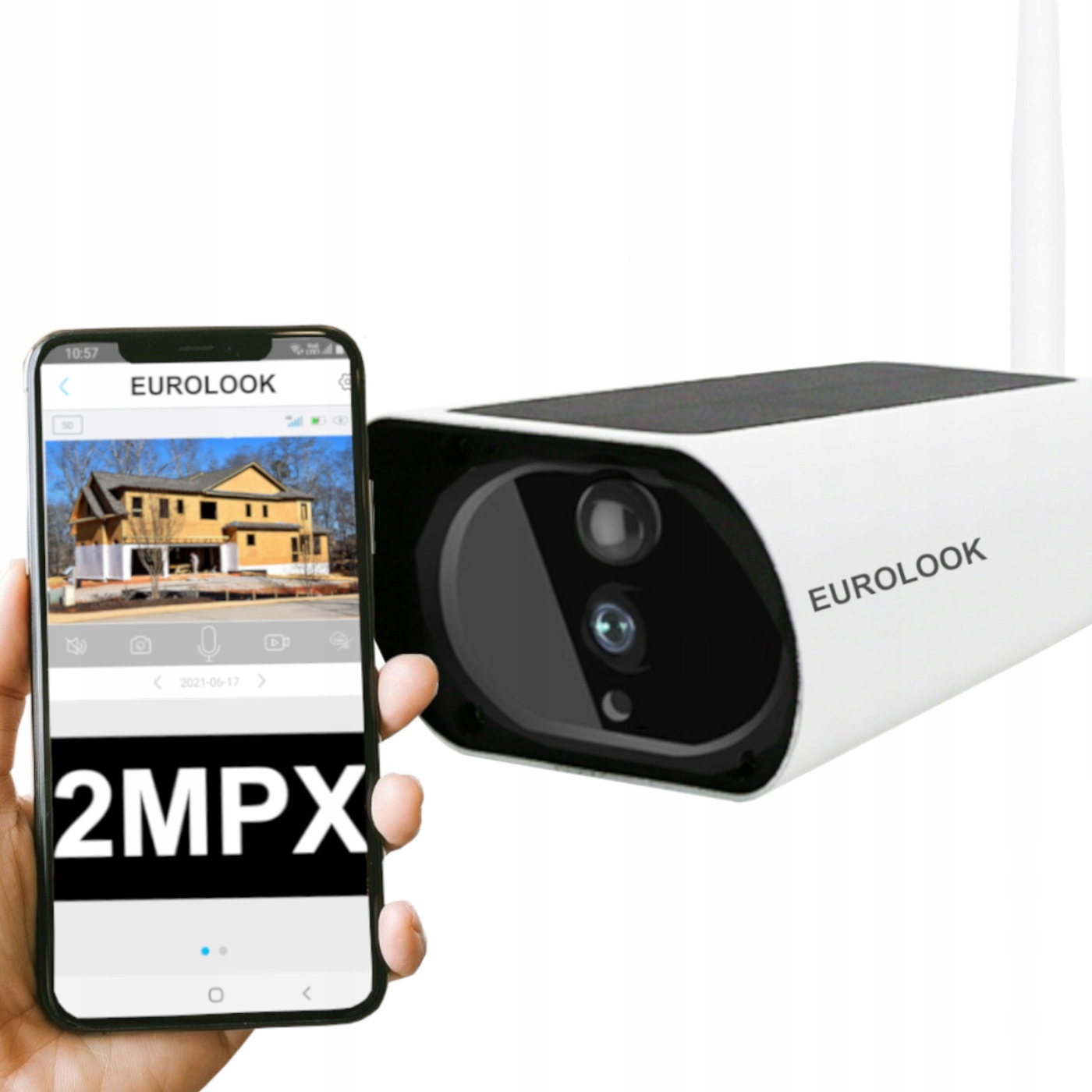 Tubová venkovní solární Ip kamera 2Mpx WiFi