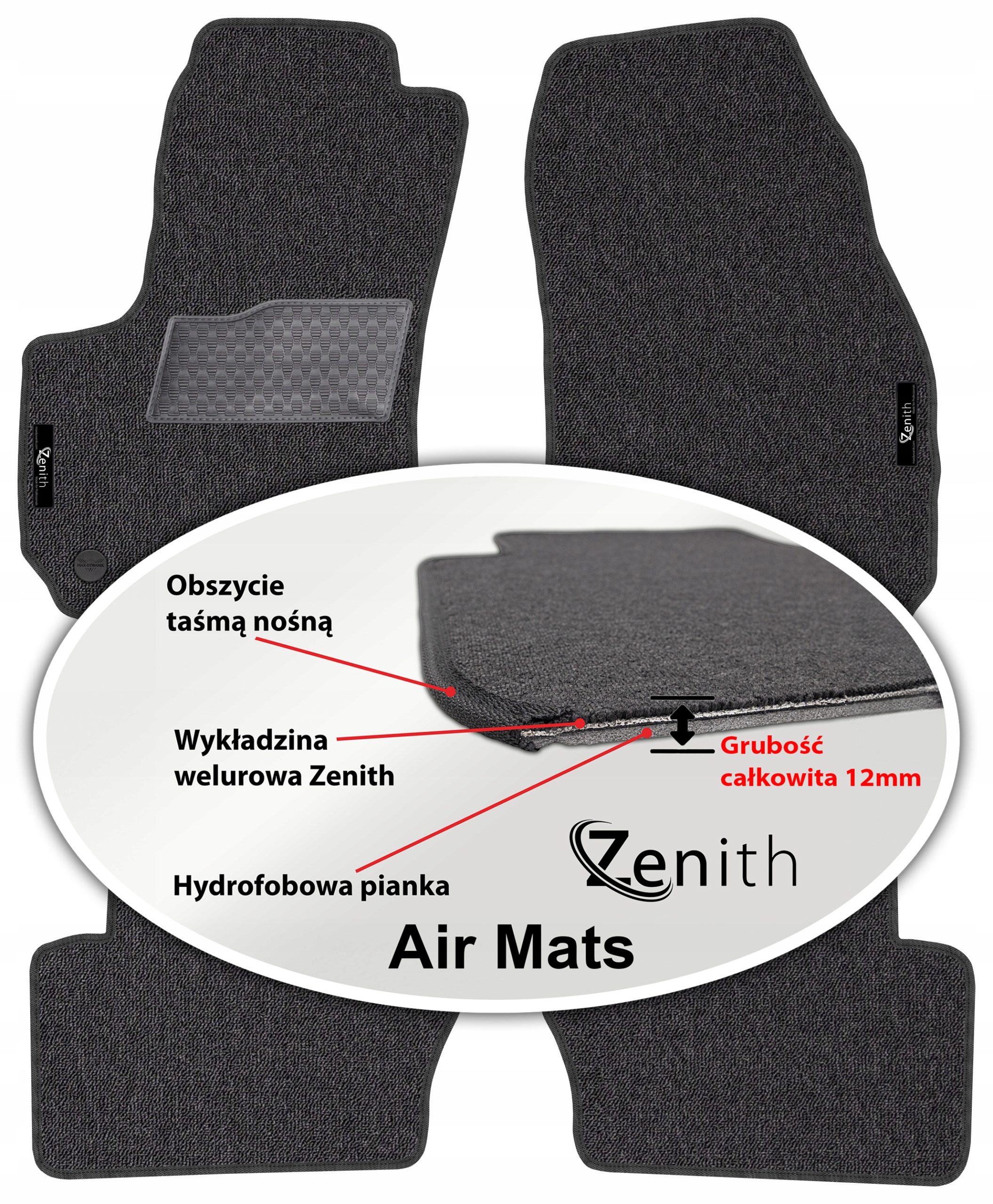 Opel Zafira B 5os 2005-2014 Velúrové koberčeky do auta Zenith Air Mats