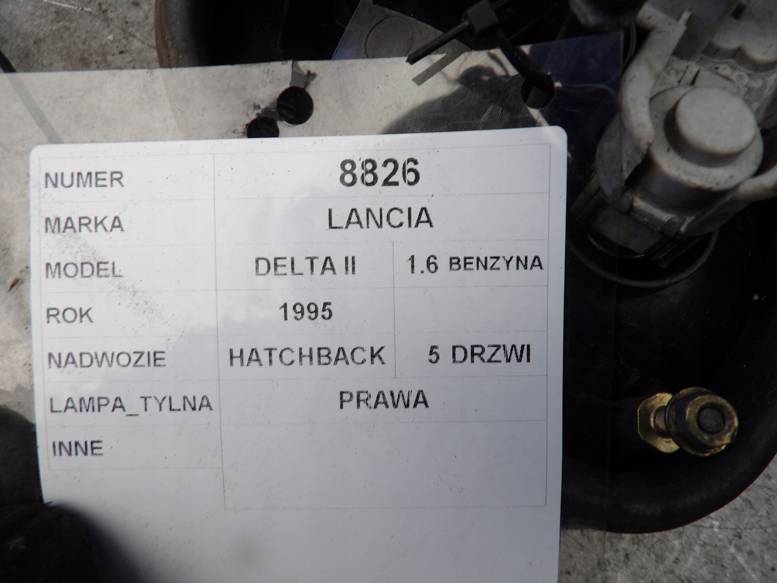 Lancia Dlta II far stražnja desna