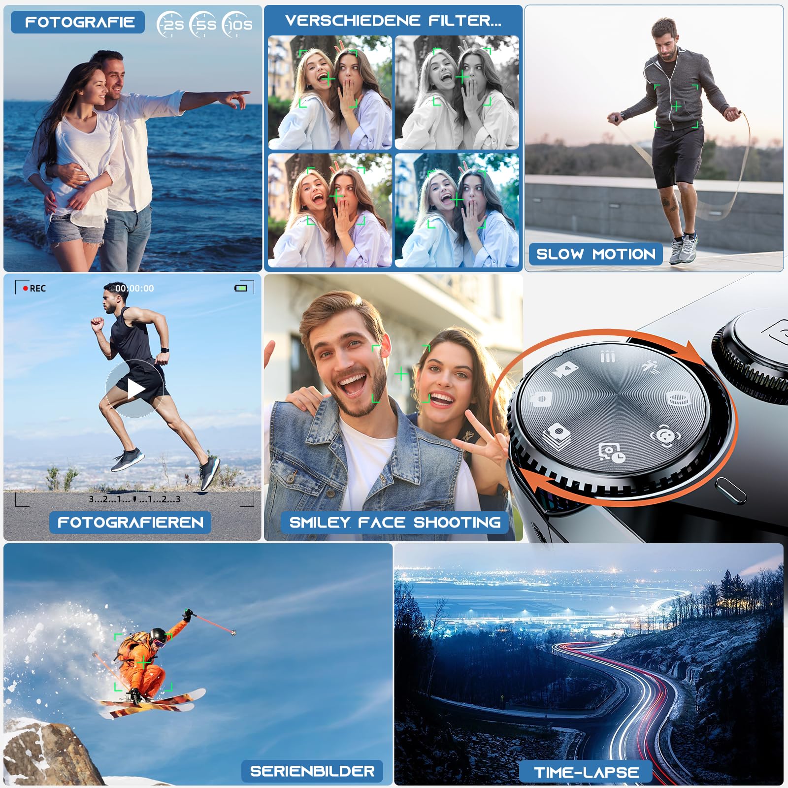JDZ Aparat Cyfrowy 4K 16X Zoom 1080P 32GB Karta TF Dla Dzieci i Młodzieży — miniatura 6