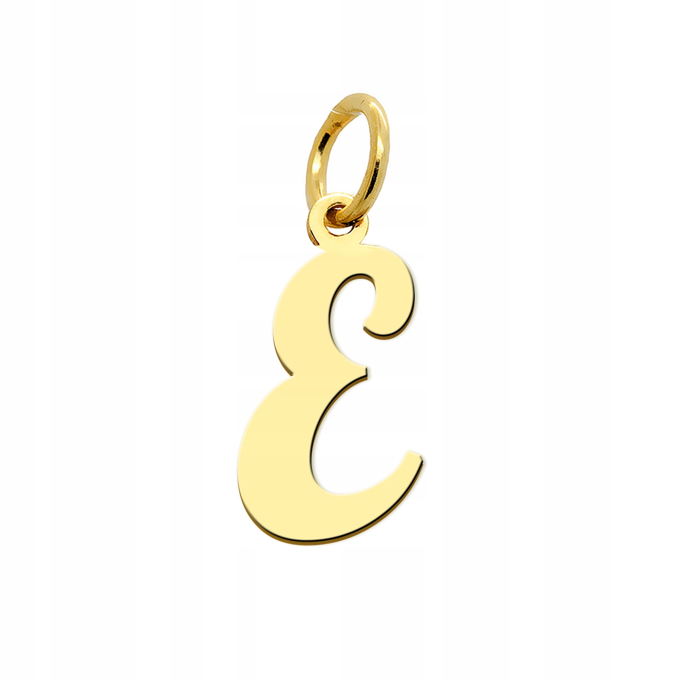 

Złota zawieszka literka E 585 wisiorek Etui Litera