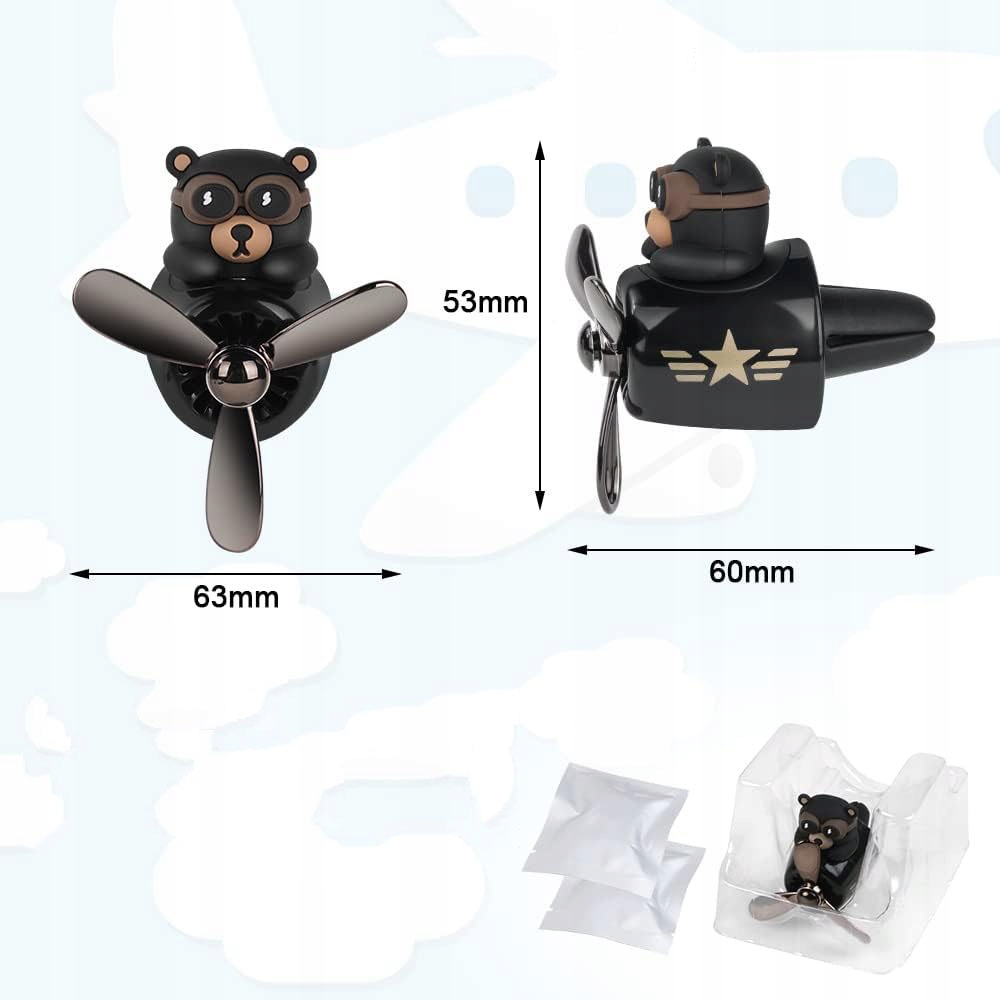 KLIPS DO ODŚWIEŻACZA POWIETRZA W SAMOCHODZIE Z 2 ZAPACH NIEDŹWIEDŹ PILOT Rodzaj do kratki nawiewu