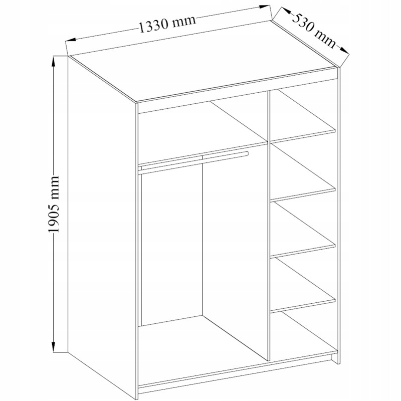 Szafa ELENA 3D DĄB SONOMA Kod producenta ELENASO3D