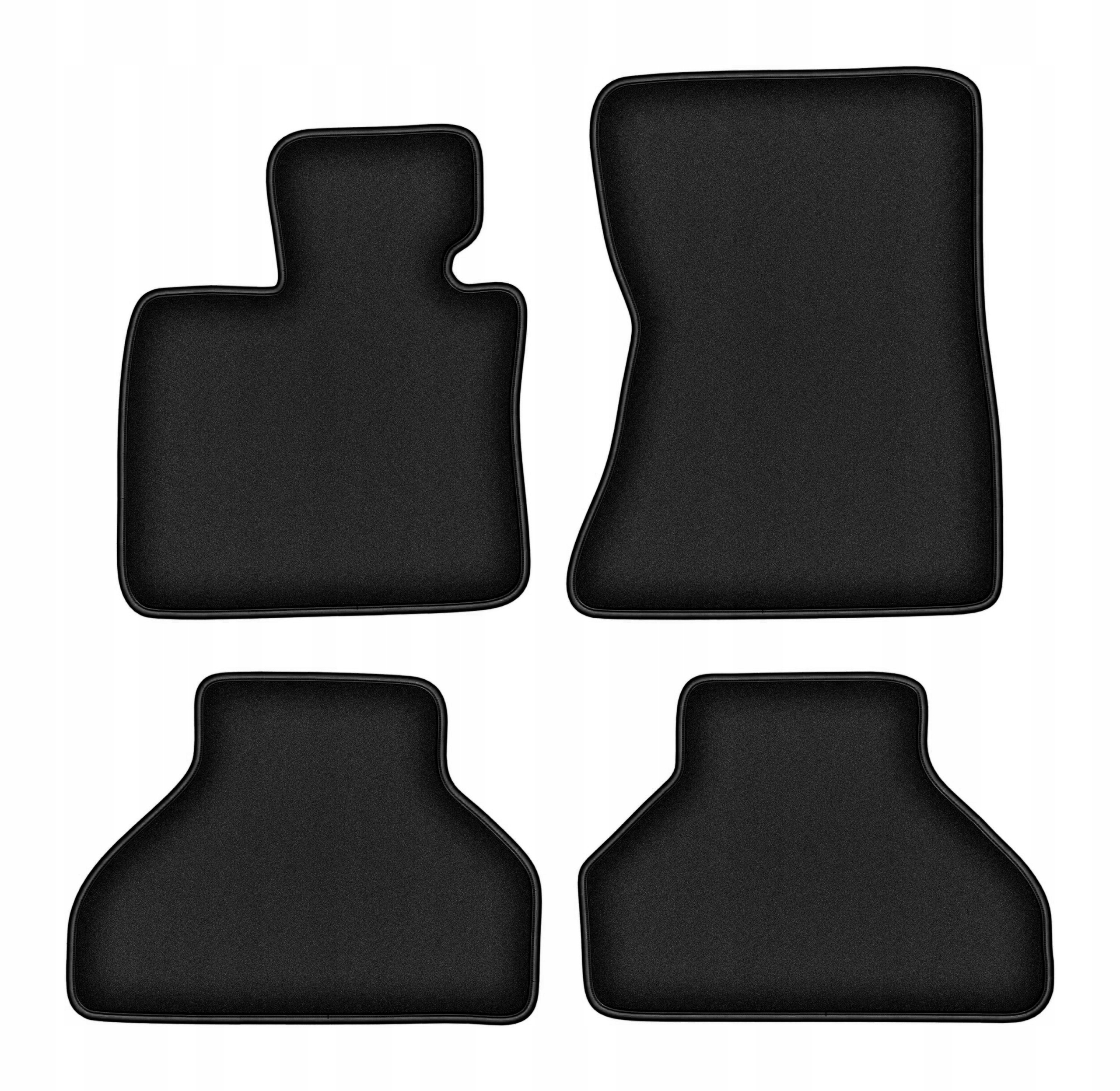 Velúrové koberčeky pre Bmw X5 E70 2006-2013 komplet Durban čierne 4 ks