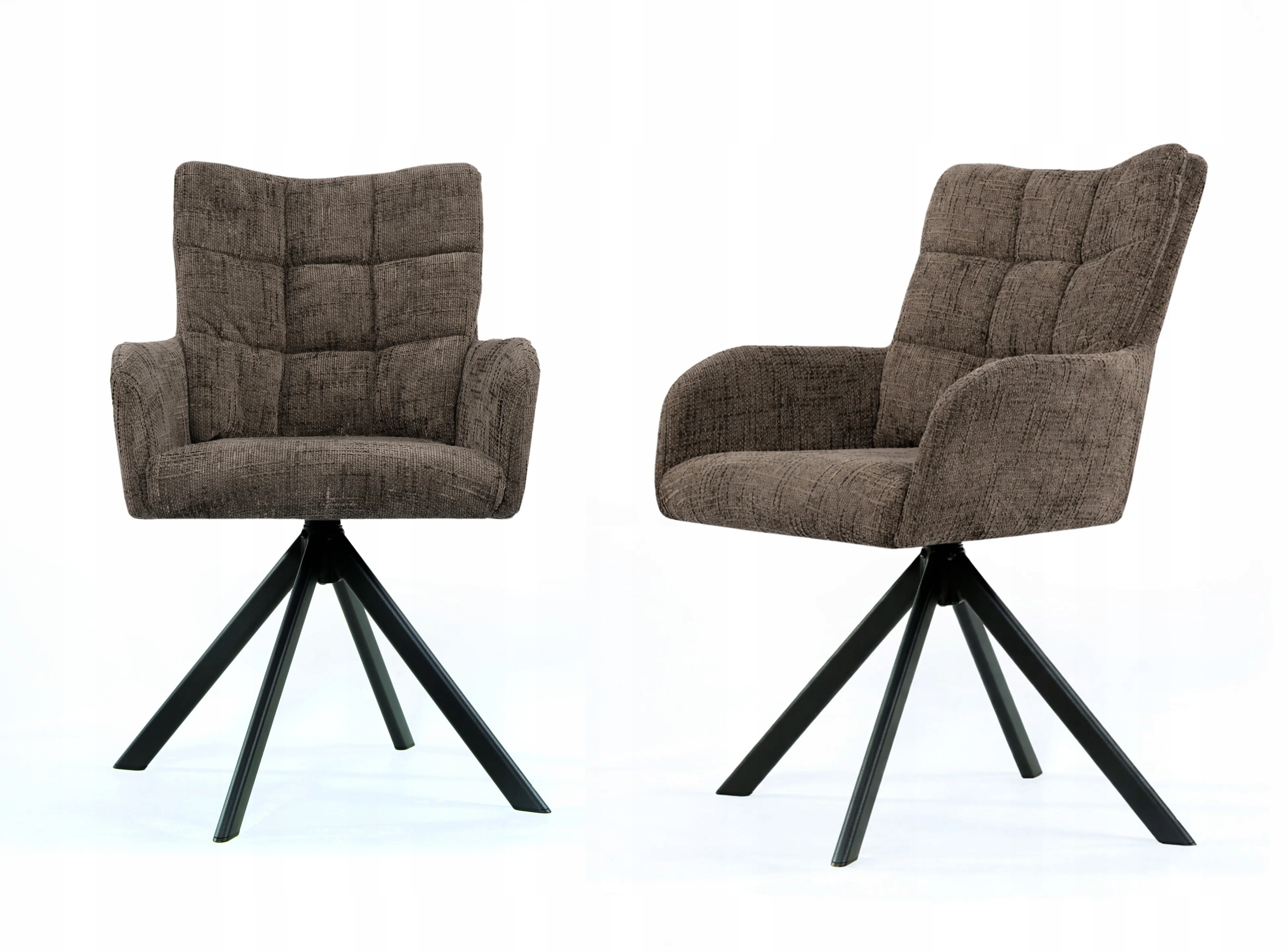 Sada 2 kusů čalouněných židlí do obývacího pokoje, jídelny, kanceláře, barva hnědá