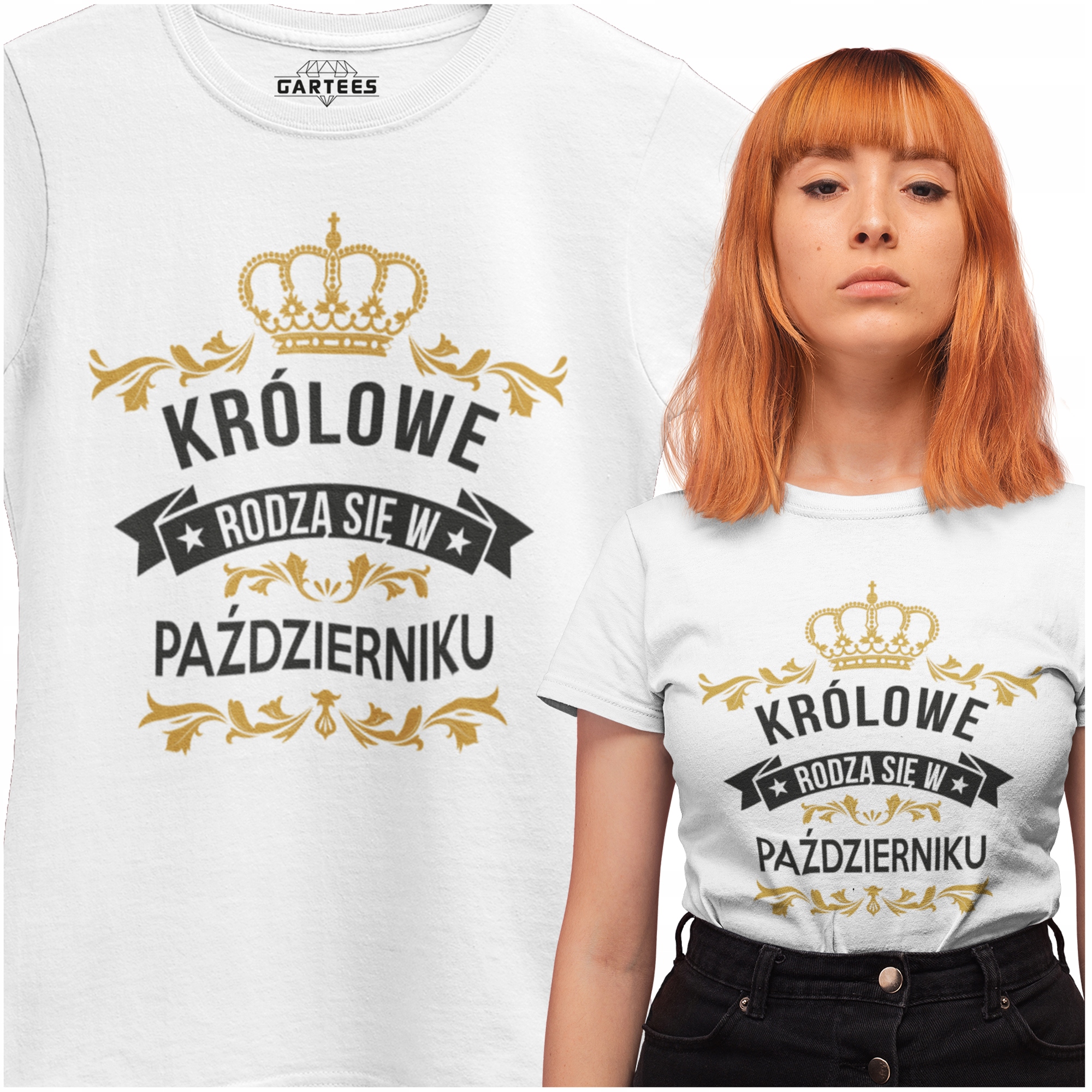

Koszulka Damska Królowe Października Fun Urodziny