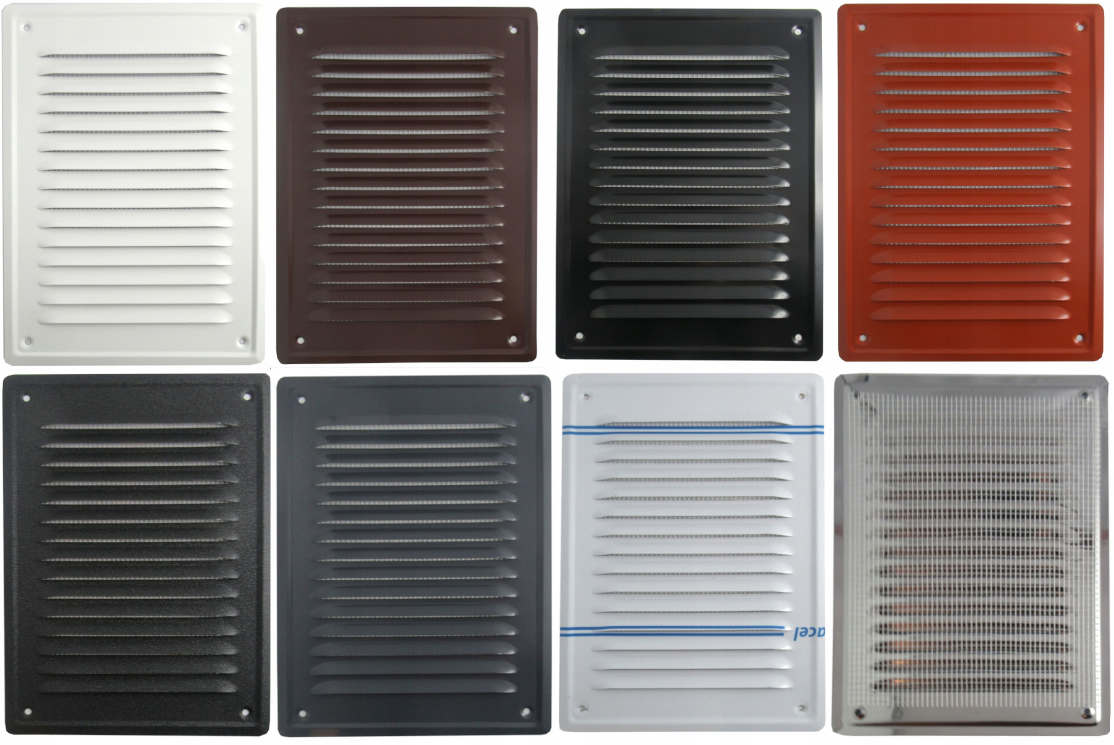 KRATKA WENTYLACYJNA 14X21SIATKA SKOŚNA BRĄZ METAL Marka inna